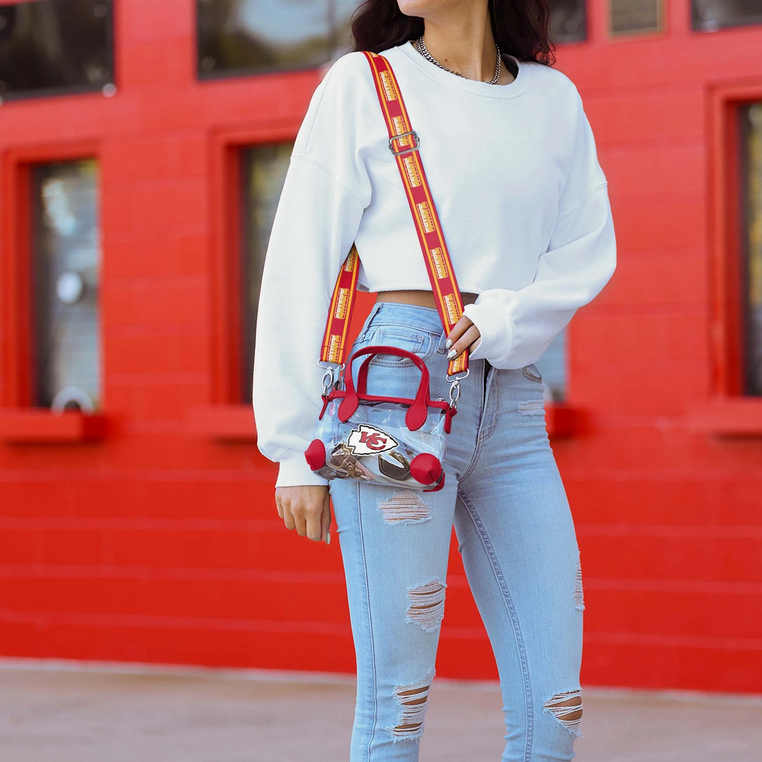 Kansas City Chiefs Big Logo Clear Crossbody Mini Purse - Image 2