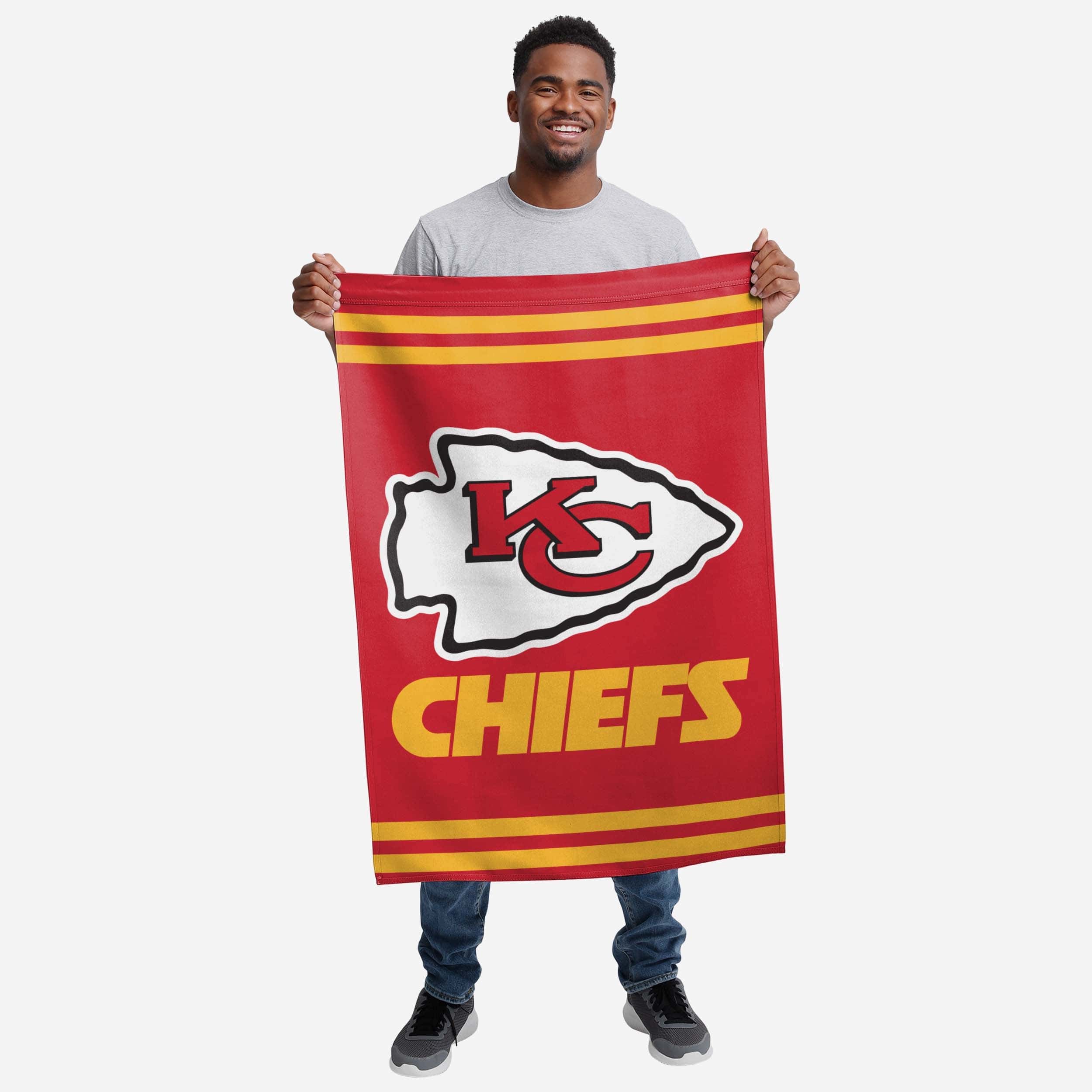 Kansas City Chiefs Big Logo Vertical Flag - Image 2