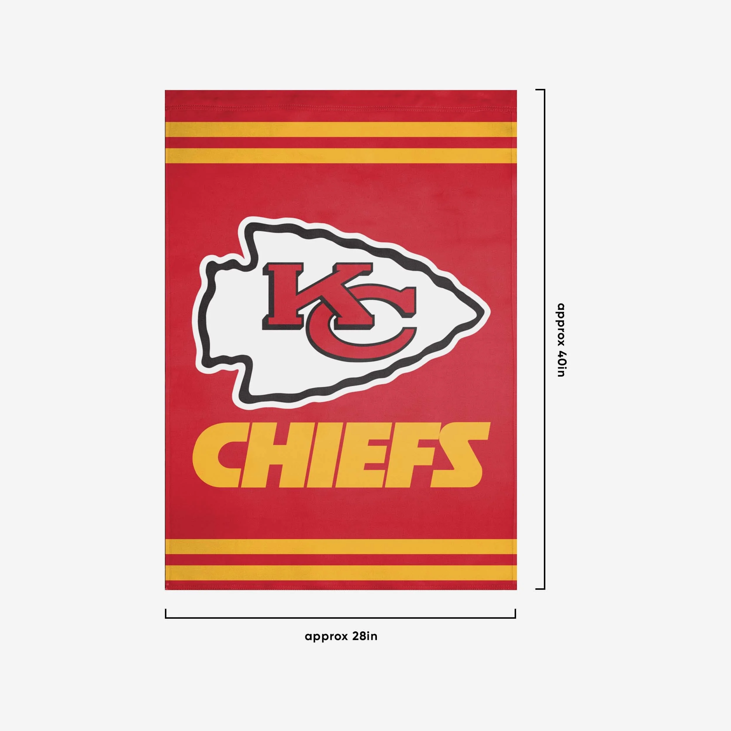 Kansas City Chiefs Big Logo Vertical Flag - Image 3