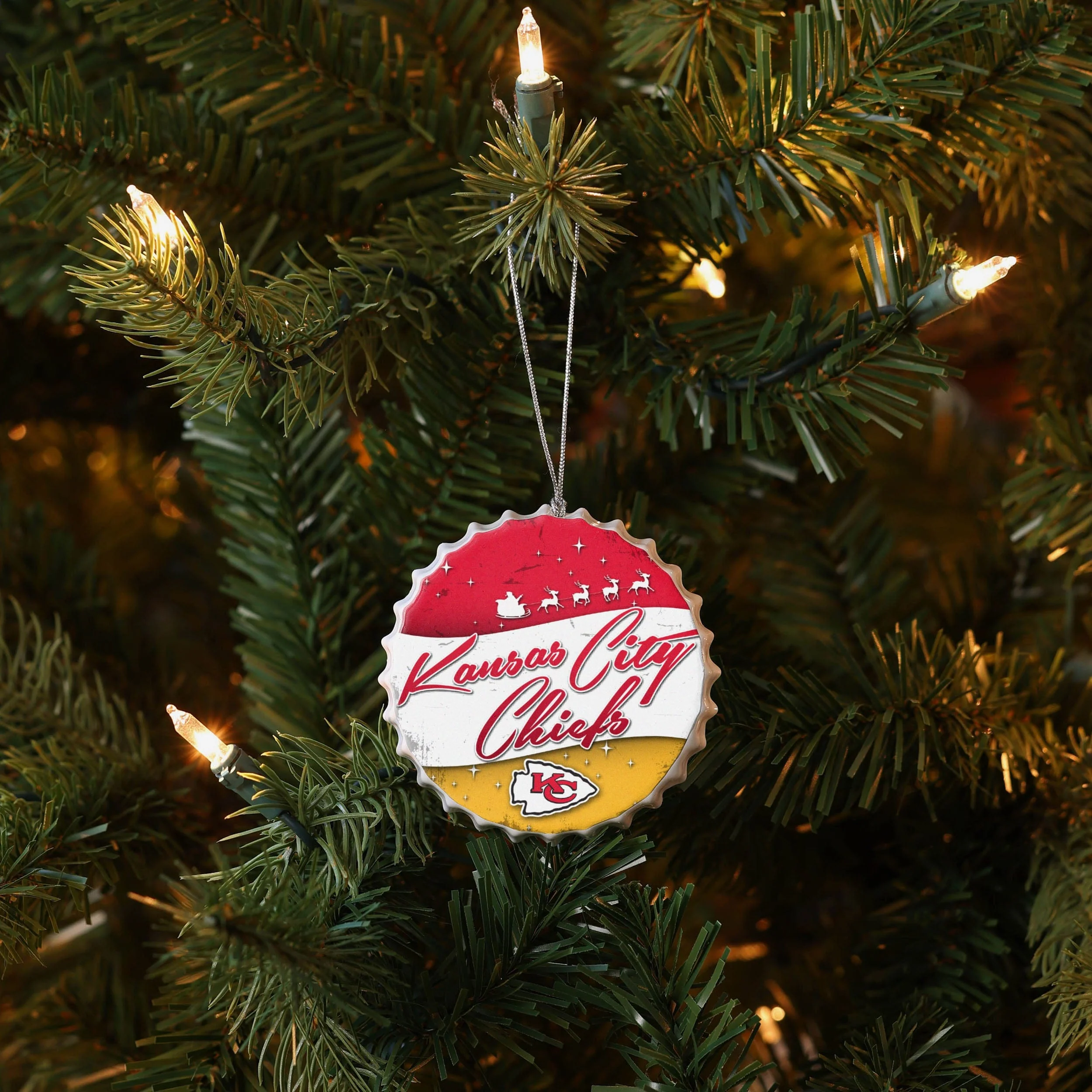 Kansas City Chiefs Bottlecap Sign Ornament - Image 3