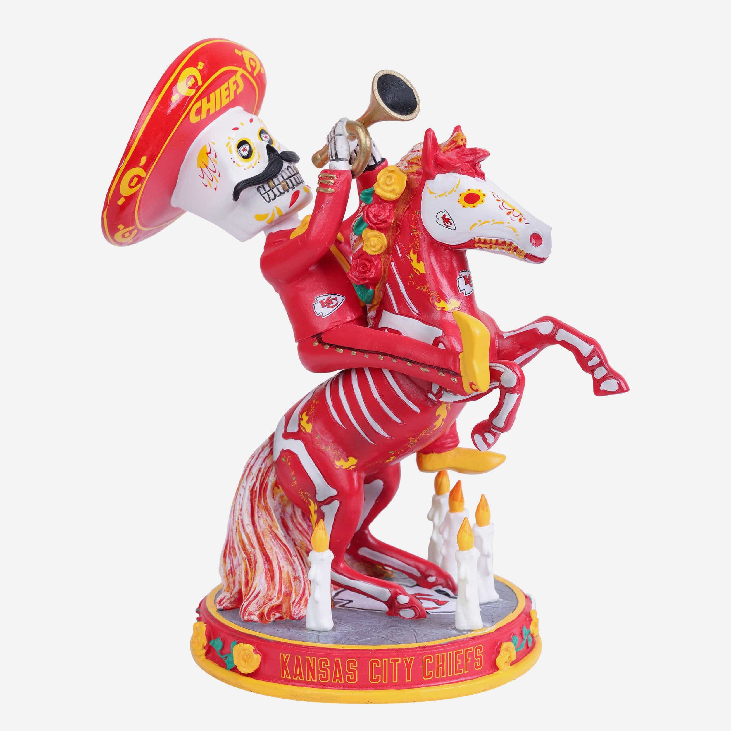 Kansas City Chiefs Calavera Bobblehead