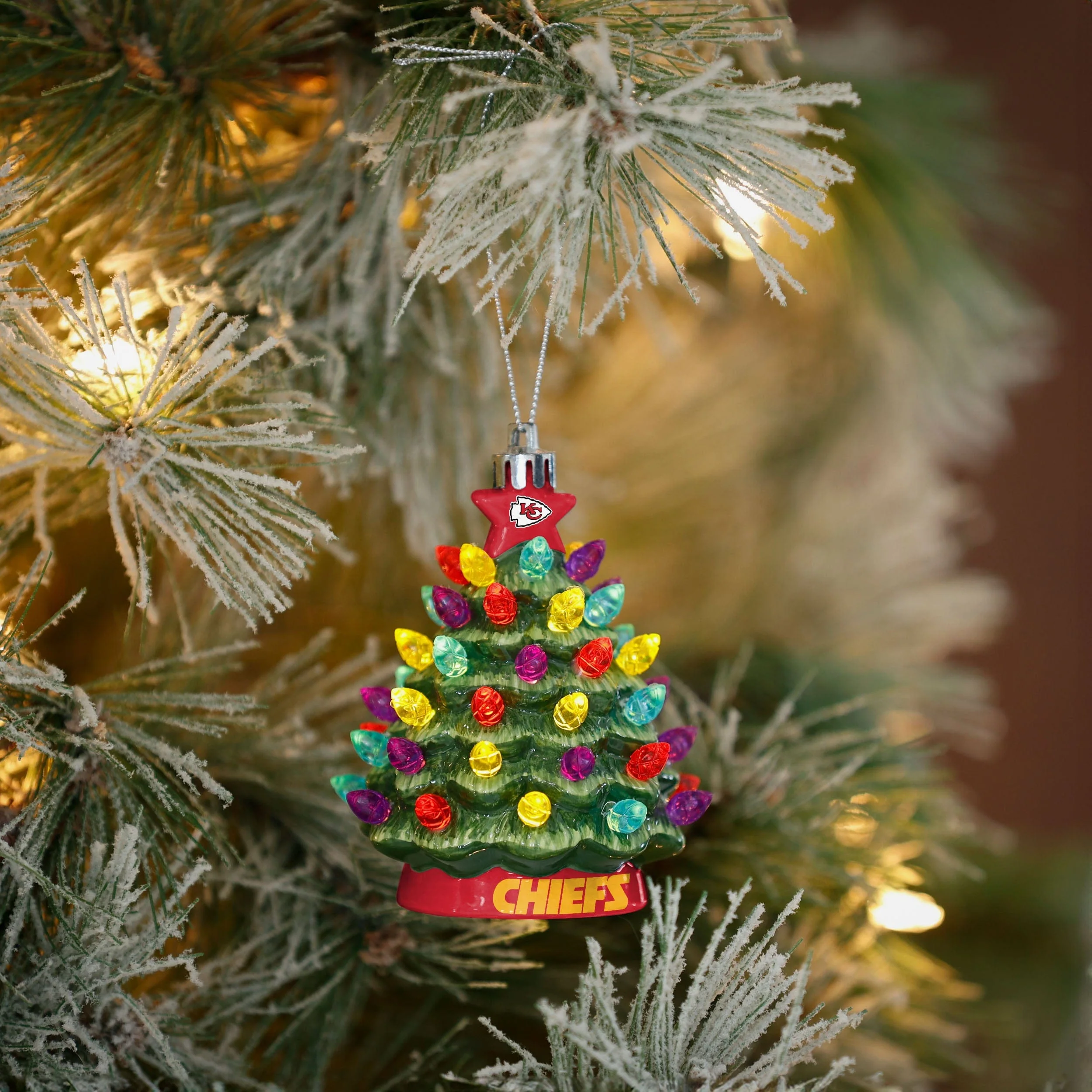 Kansas City Chiefs Ceramic Tree Ornament - Image 2