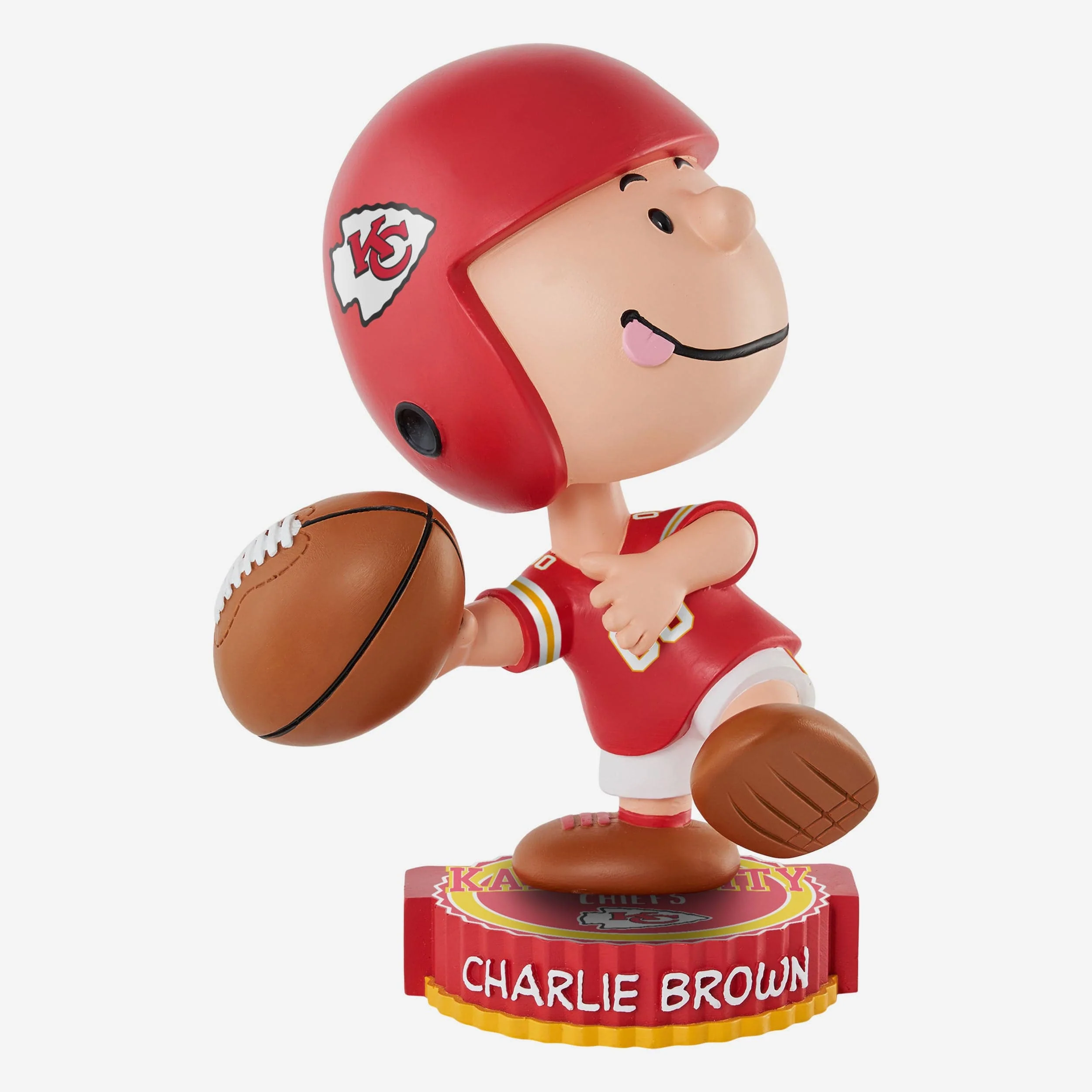 Kansas City Chiefs Charlie Brown Peanuts Bighead Bobblehead