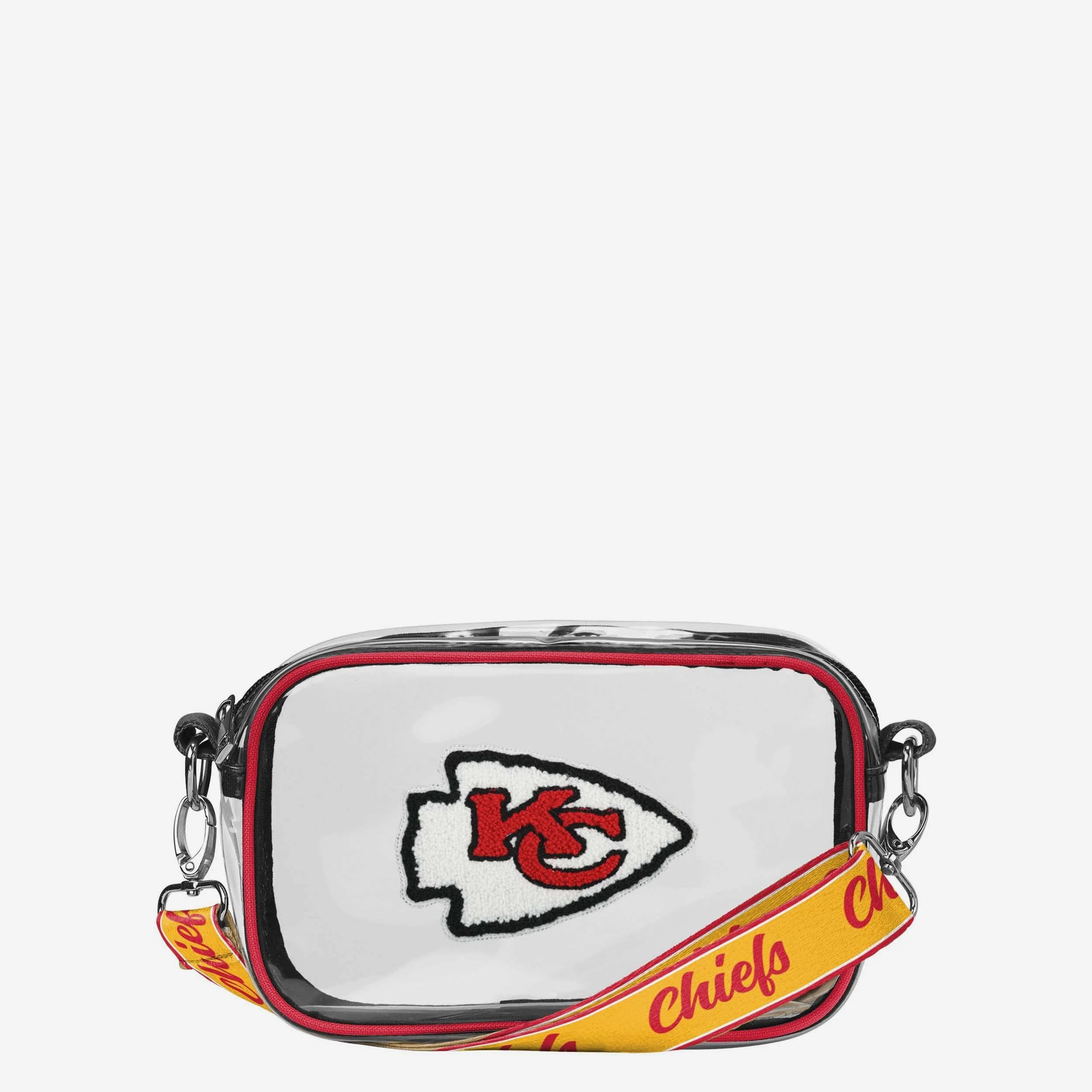 Kansas City Chiefs Chenille Logo Clear Crossbody Bag