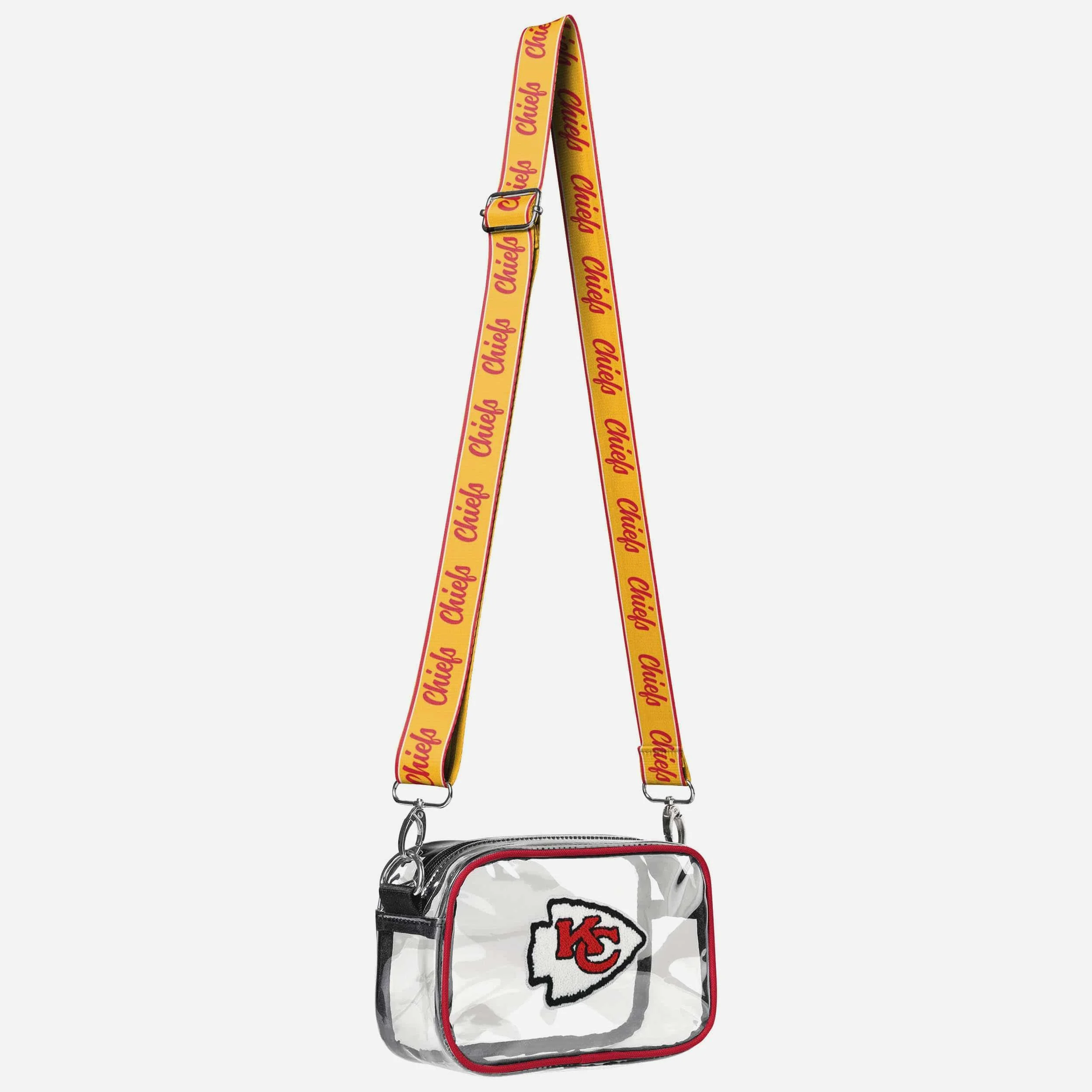 Kansas City Chiefs Chenille Logo Clear Crossbody Bag - Image 2