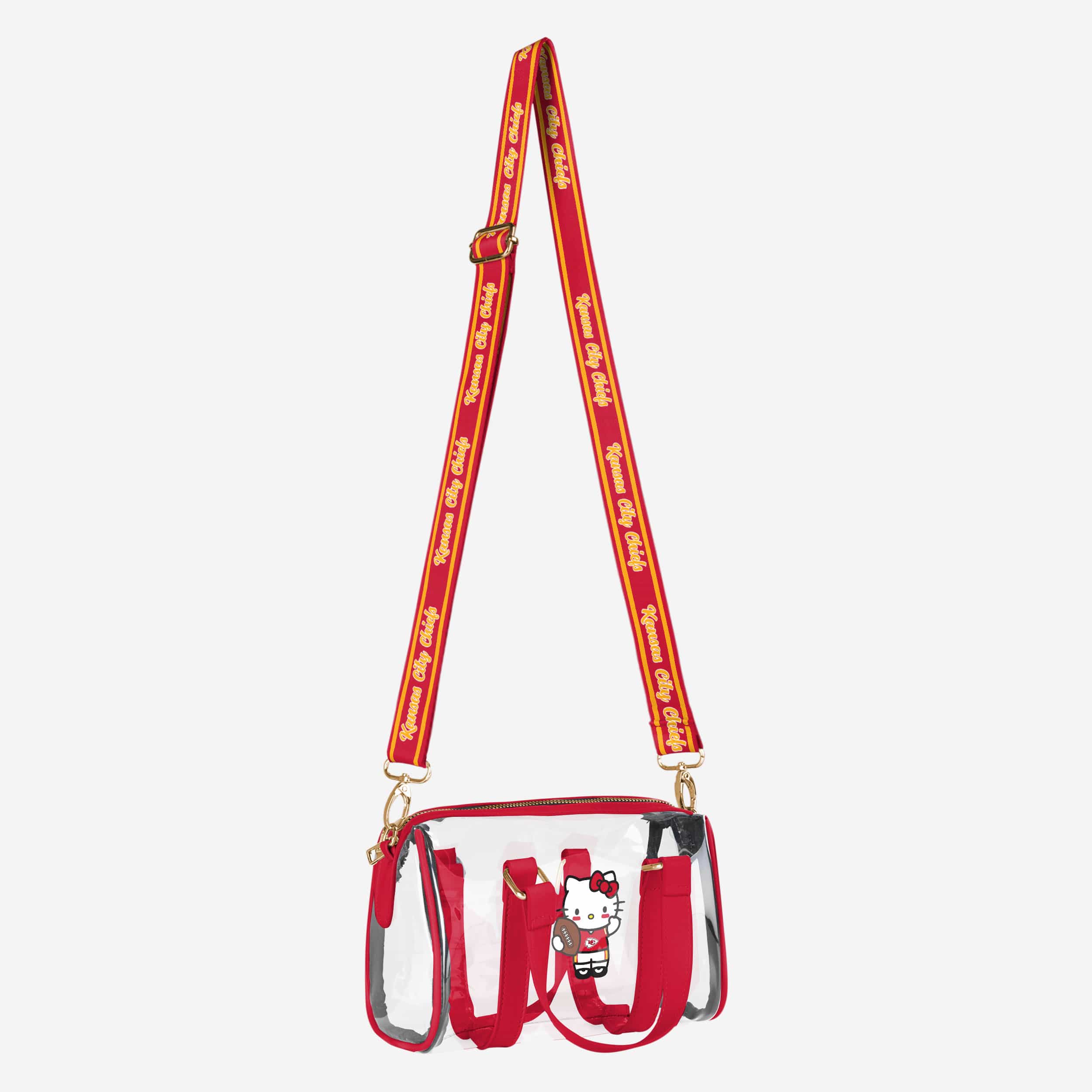 Kansas City Chiefs Hello Kitty® Clear Barrel Bag - Image 2