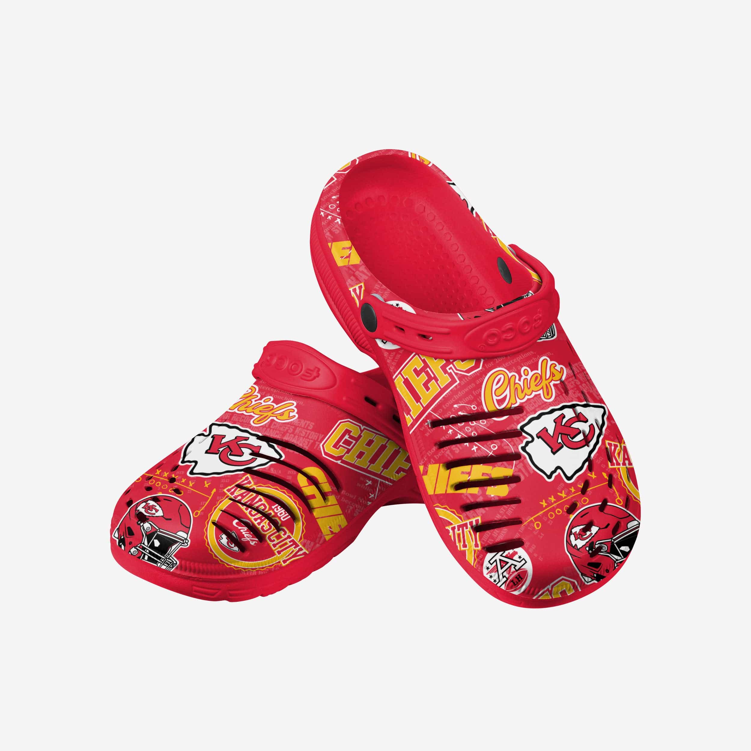 Kansas City Chiefs Historic Print Clog With Strap - Image 3