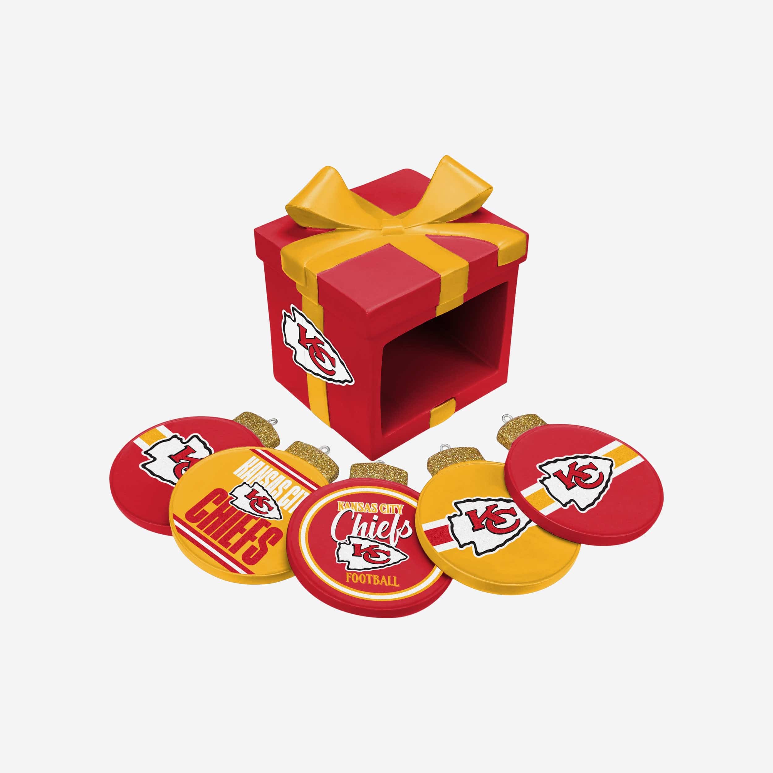 Kansas City Chiefs Holiday 5 Pack Coaster Set - Image 3