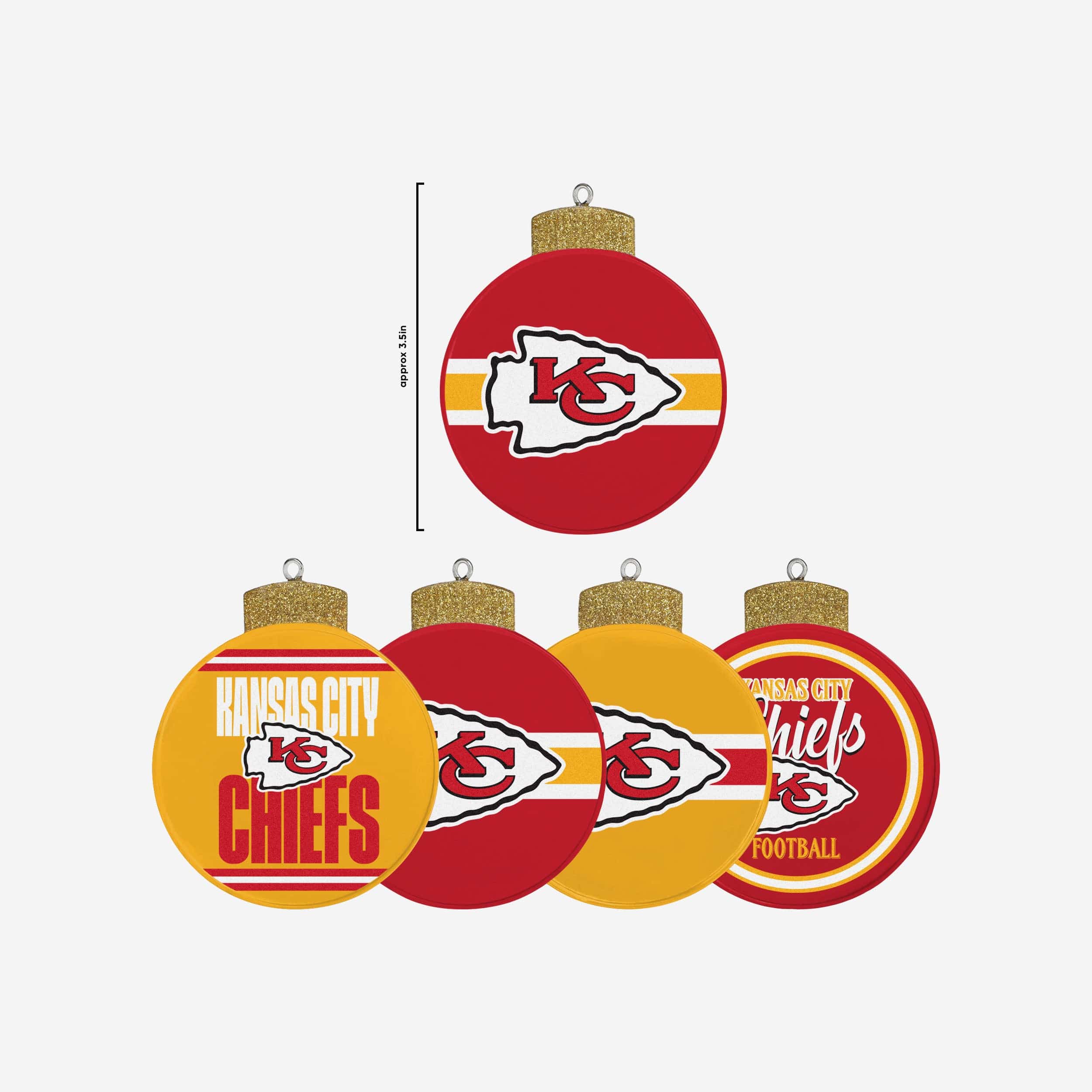 Kansas City Chiefs Holiday 5 Pack Coaster Set - Image 5