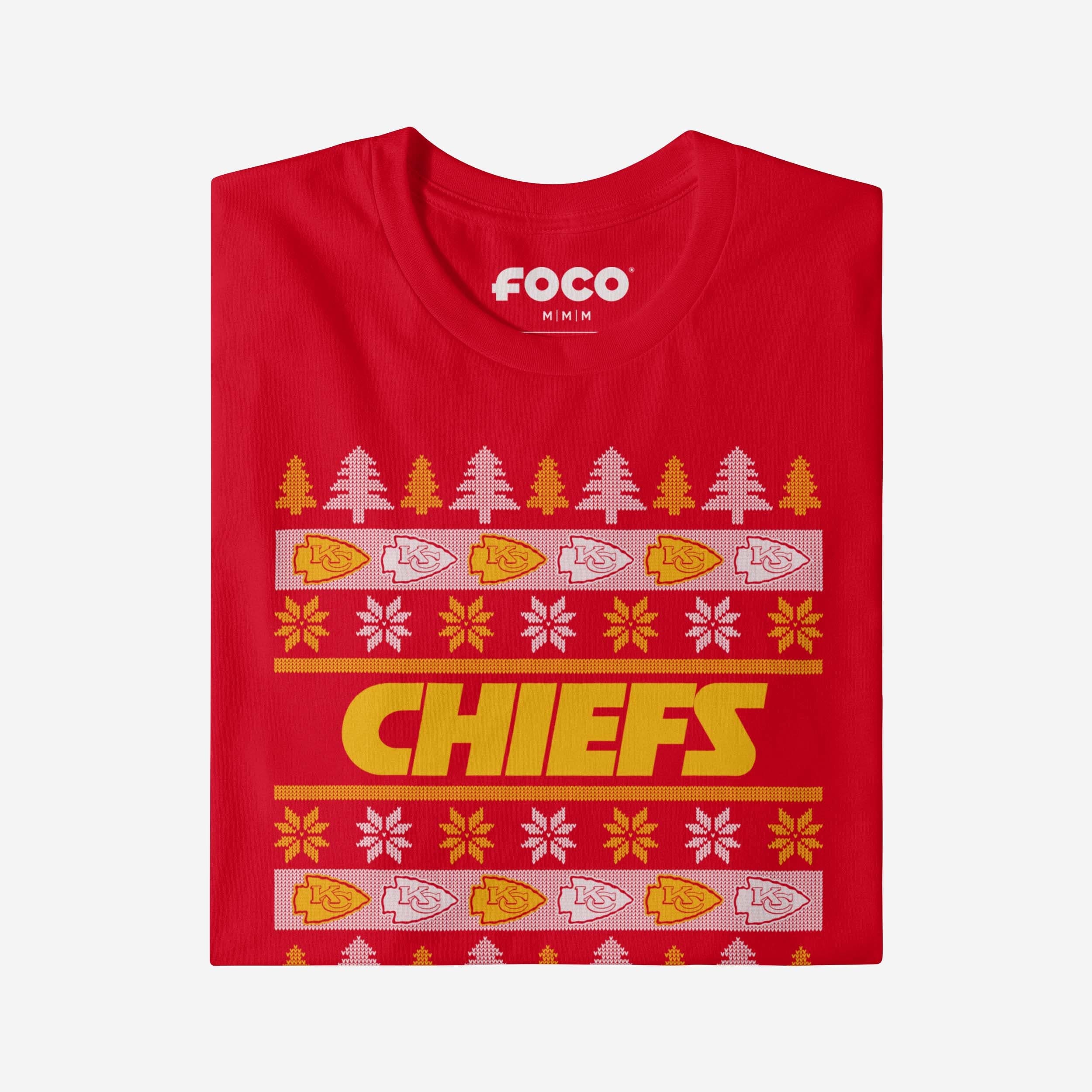 Kansas City Chiefs Holiday Sweater T-Shirt - Image 4