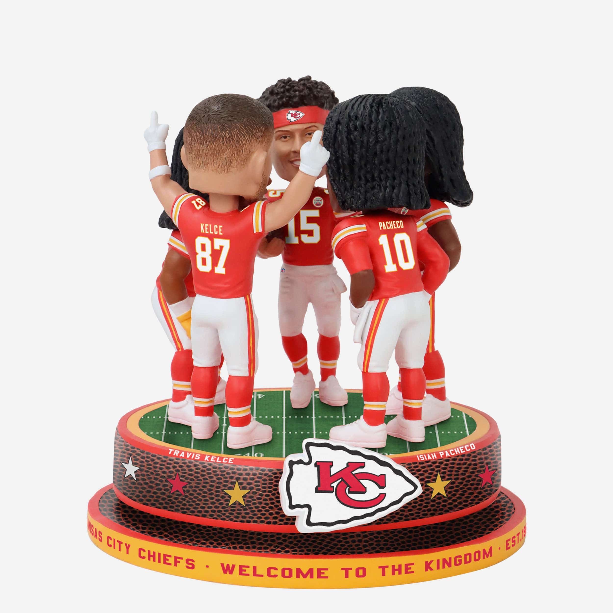 Kansas City Chiefs Huddle Spinner Mini Bobblehead Scene