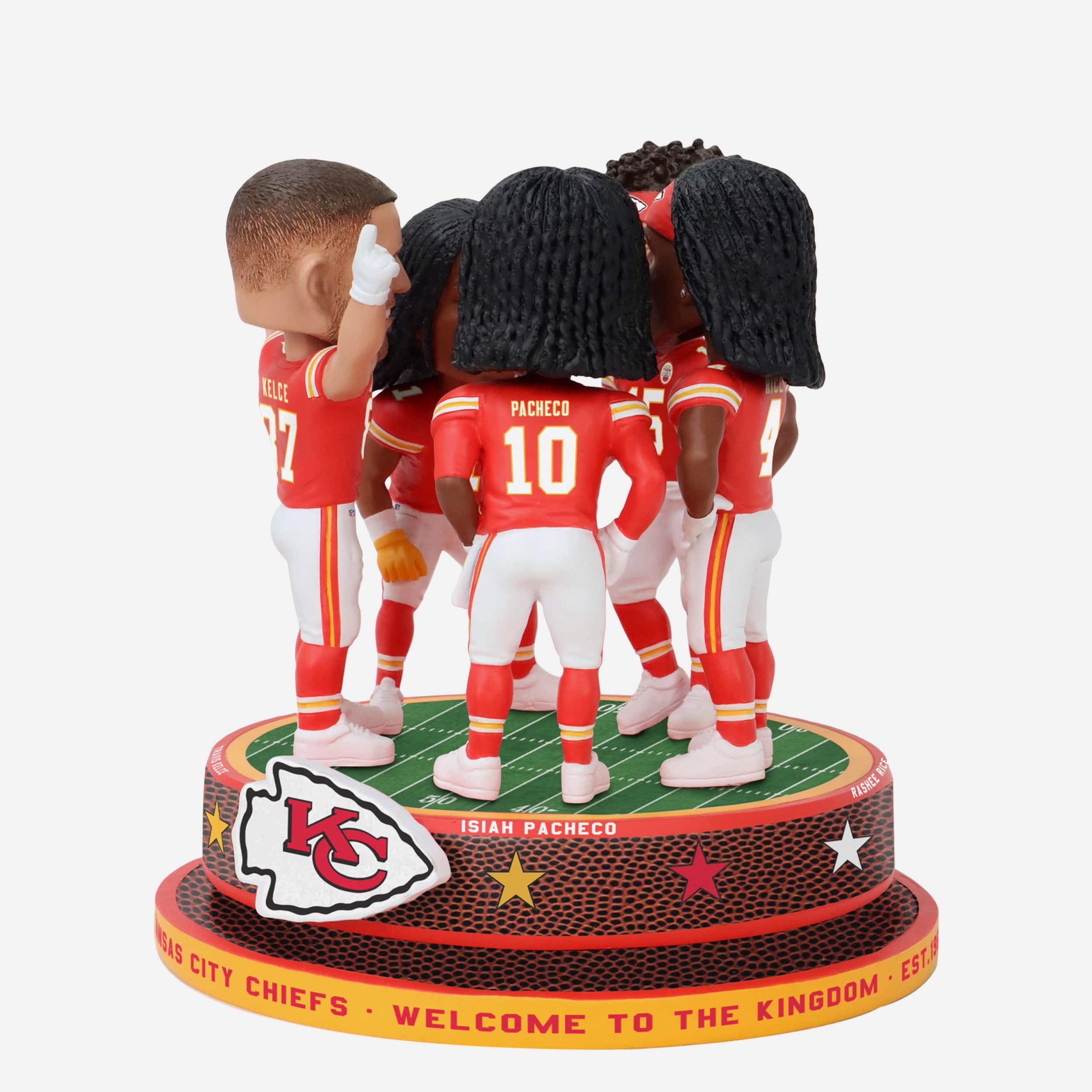 Kansas City Chiefs Huddle Spinner Mini Bobblehead Scene - Image 4