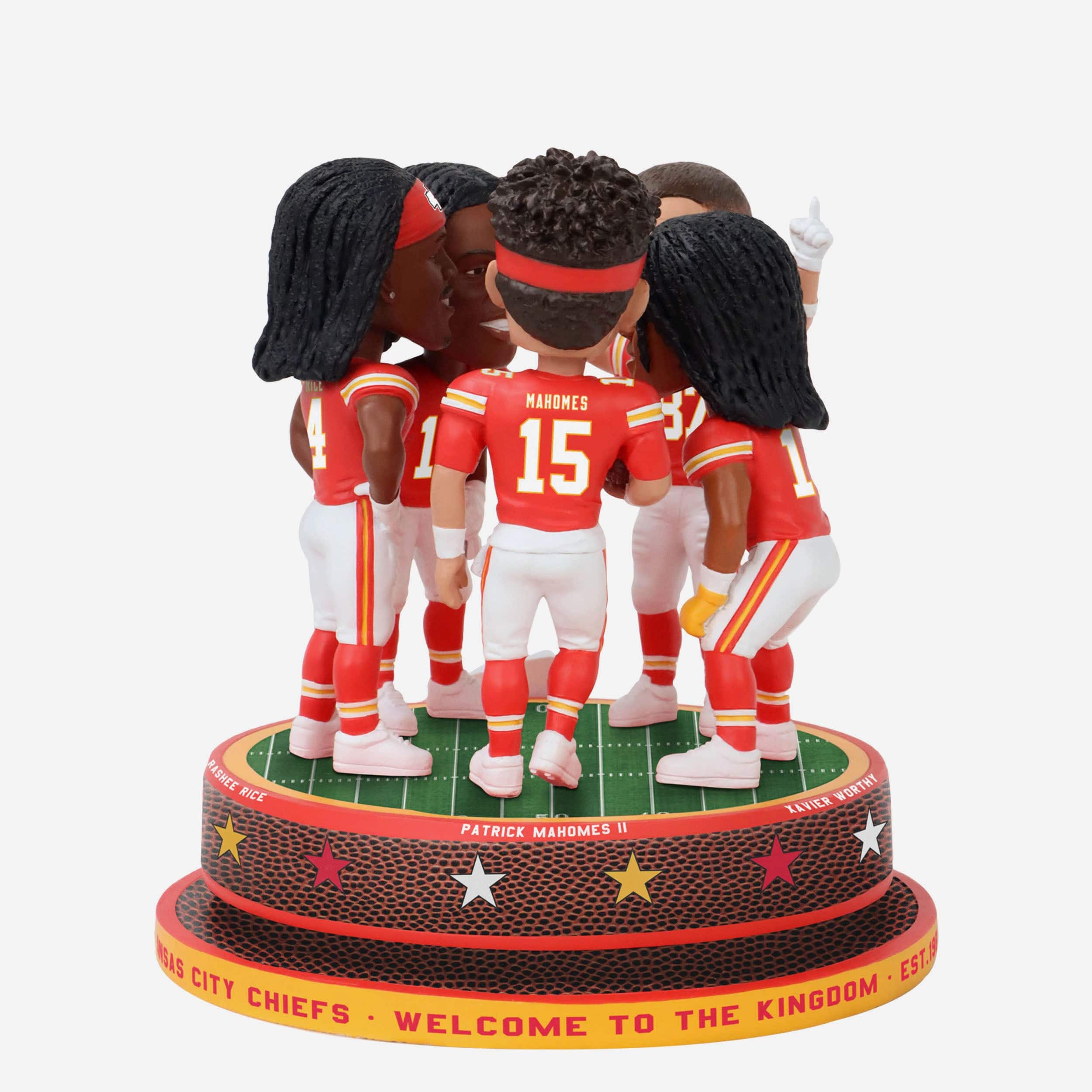 Kansas City Chiefs Huddle Spinner Mini Bobblehead Scene - Image 5