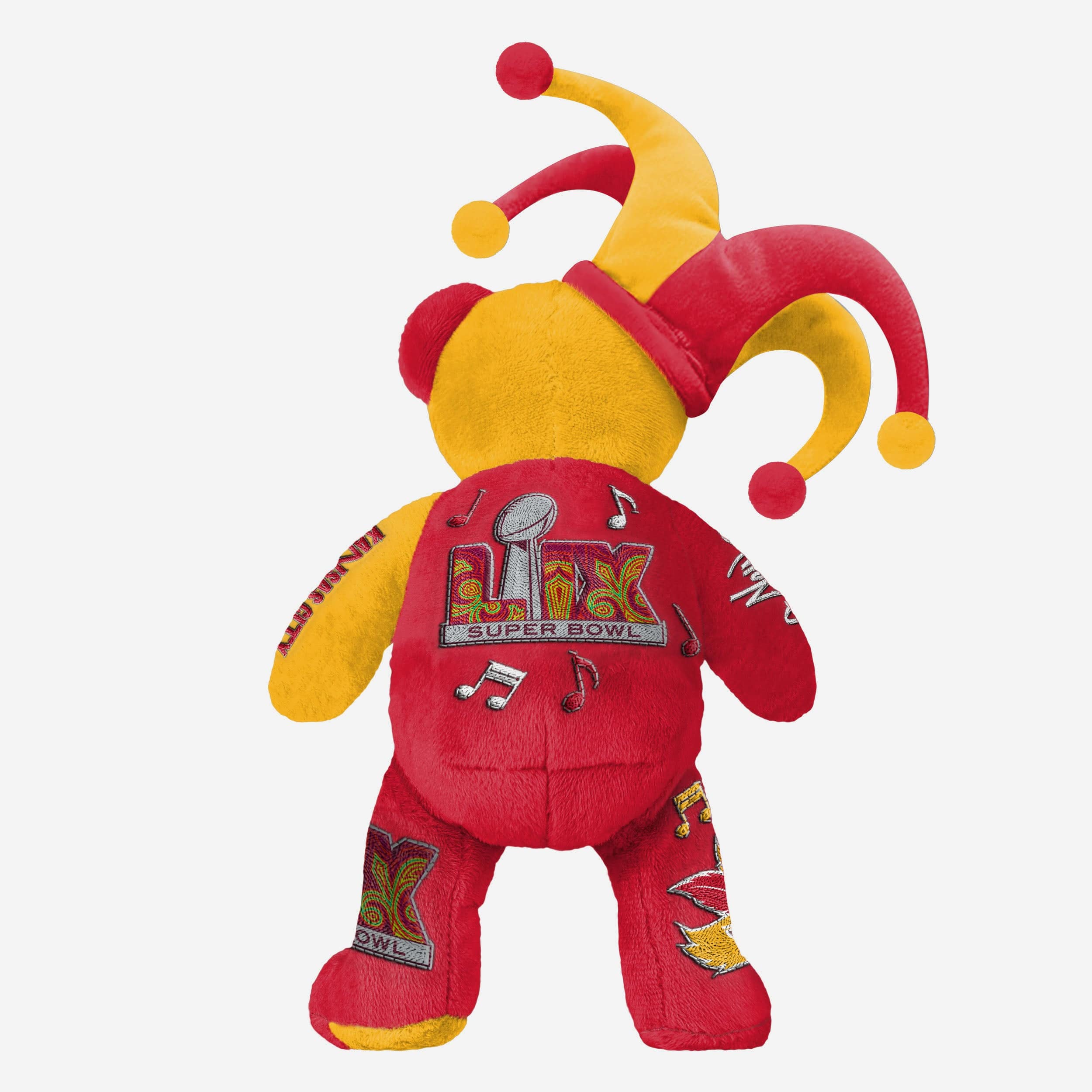 Kansas City Chiefs Jester AFC Super Bowl LIX Bound Team Beans Embroidered Bear - Image 2
