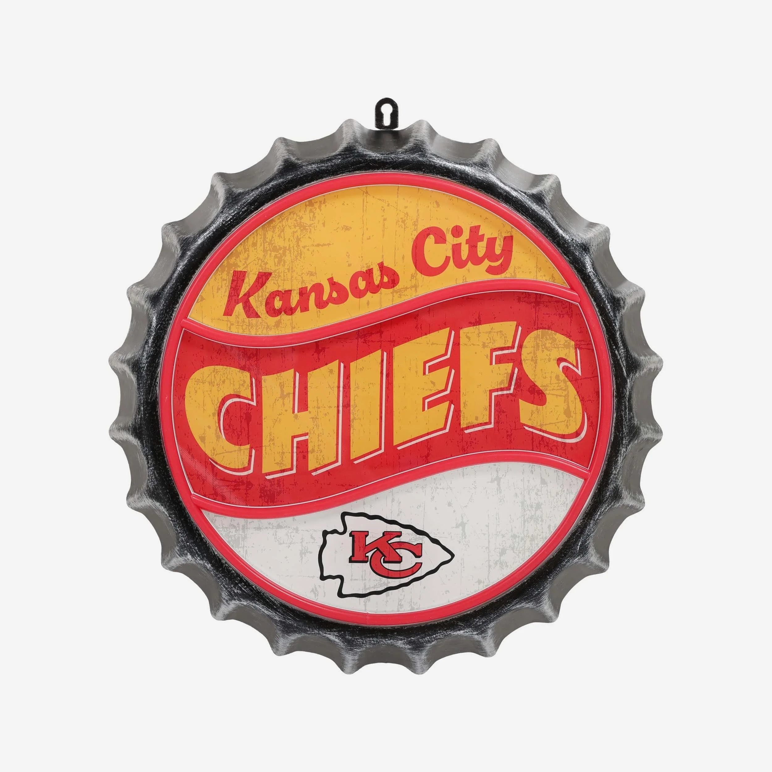 Kansas City Chiefs LED Neon Backlit Bottle Cap Wall Sign