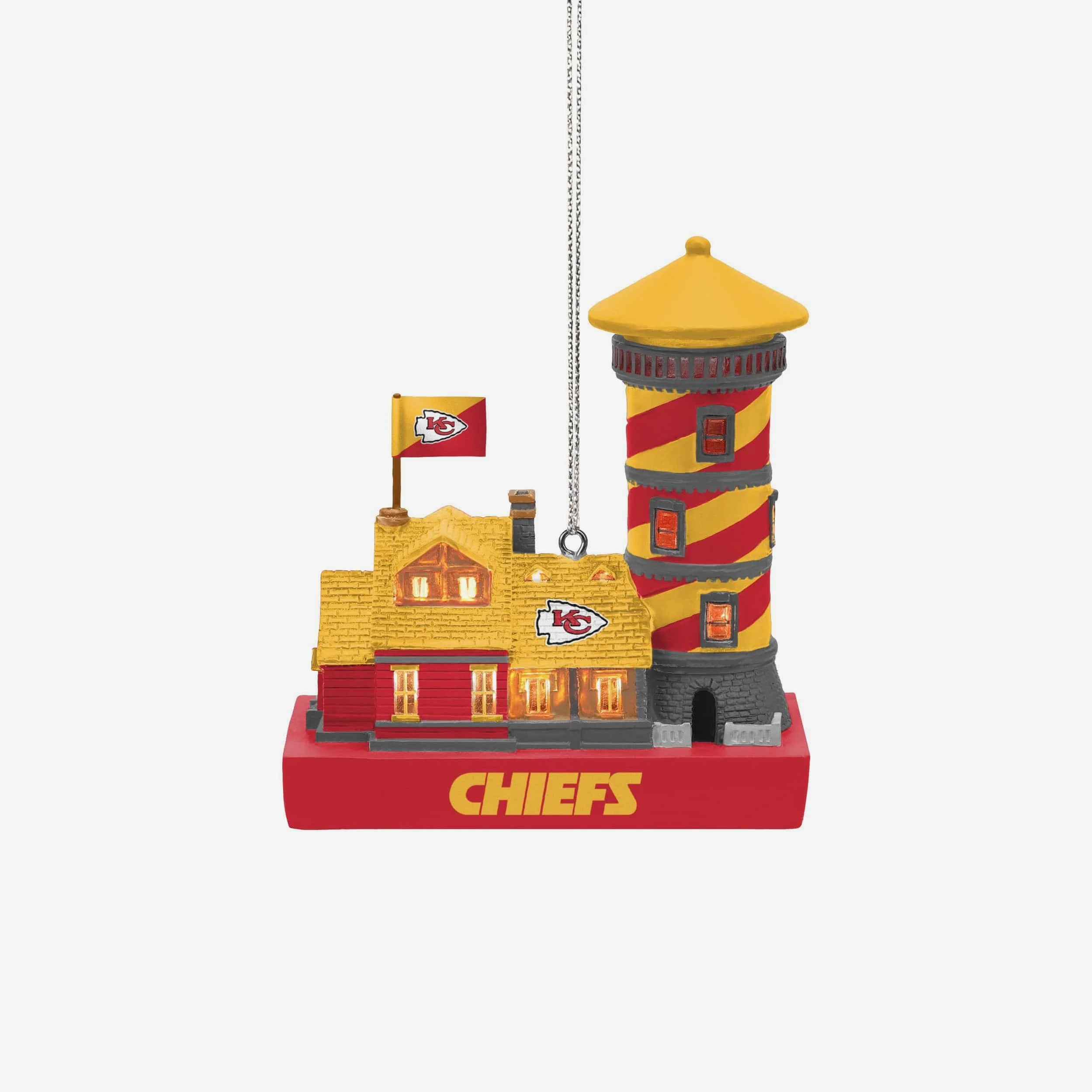 Kansas City Chiefs Light Up Resin Lighthouse Ornament