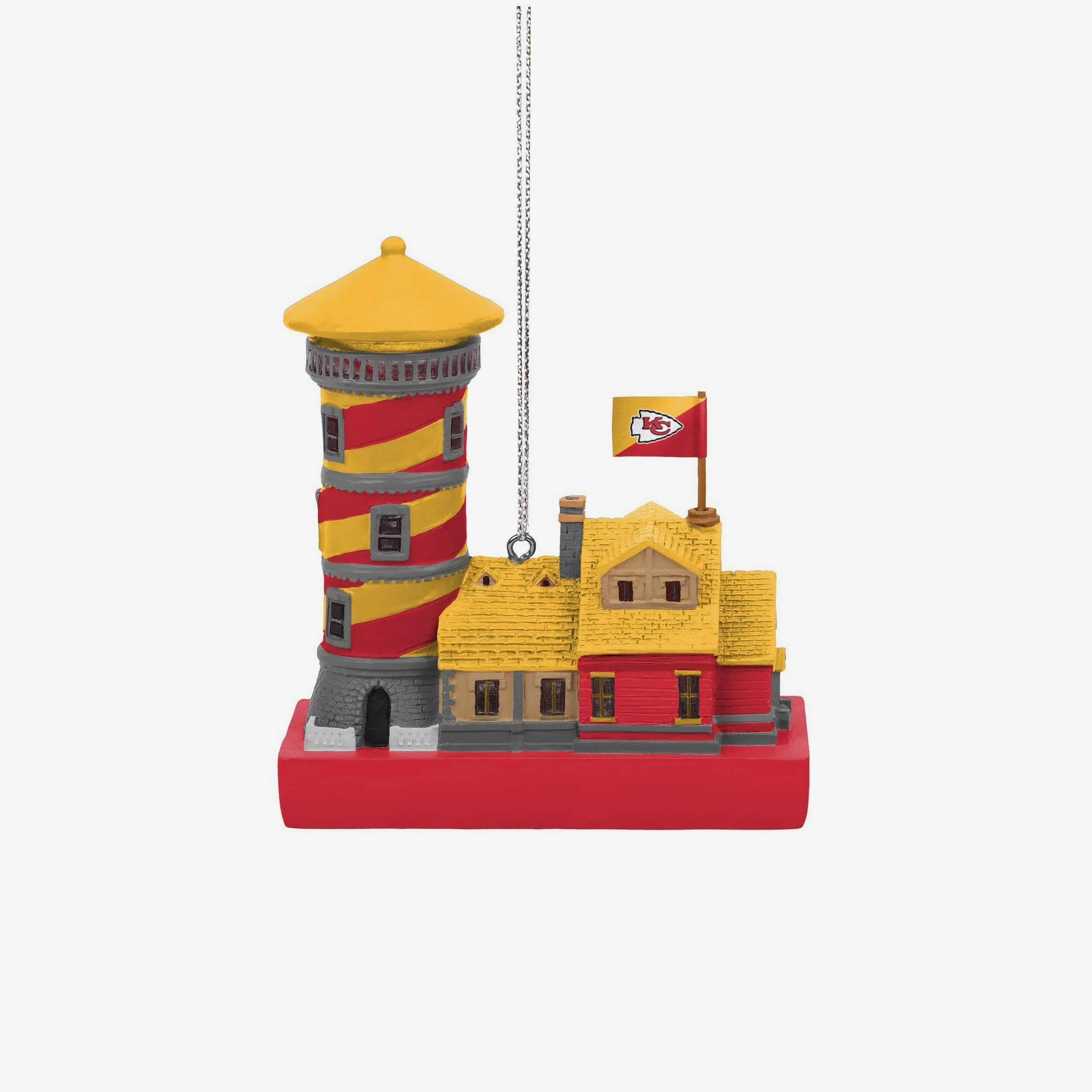 Kansas City Chiefs Light Up Resin Lighthouse Ornament - Image 3
