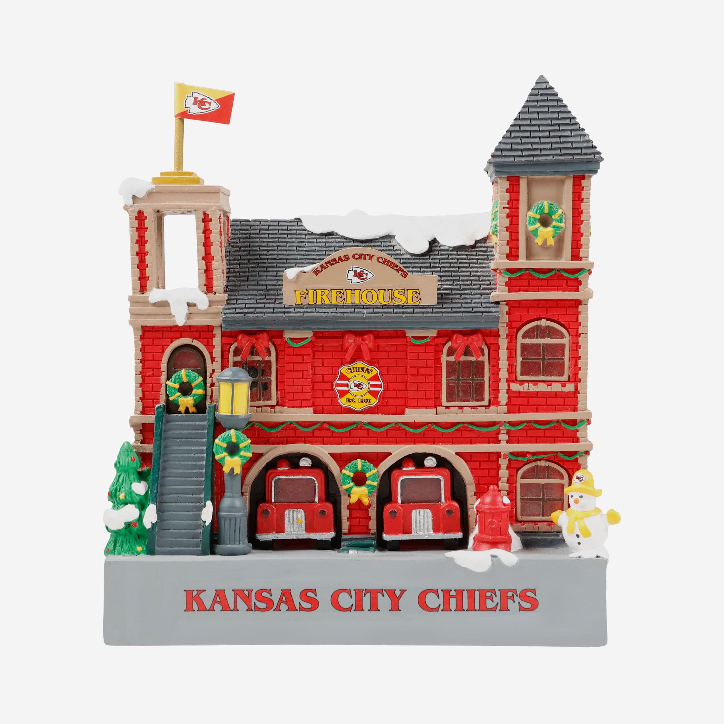 Kansas City Chiefs Light Up Resin Team Firehouse