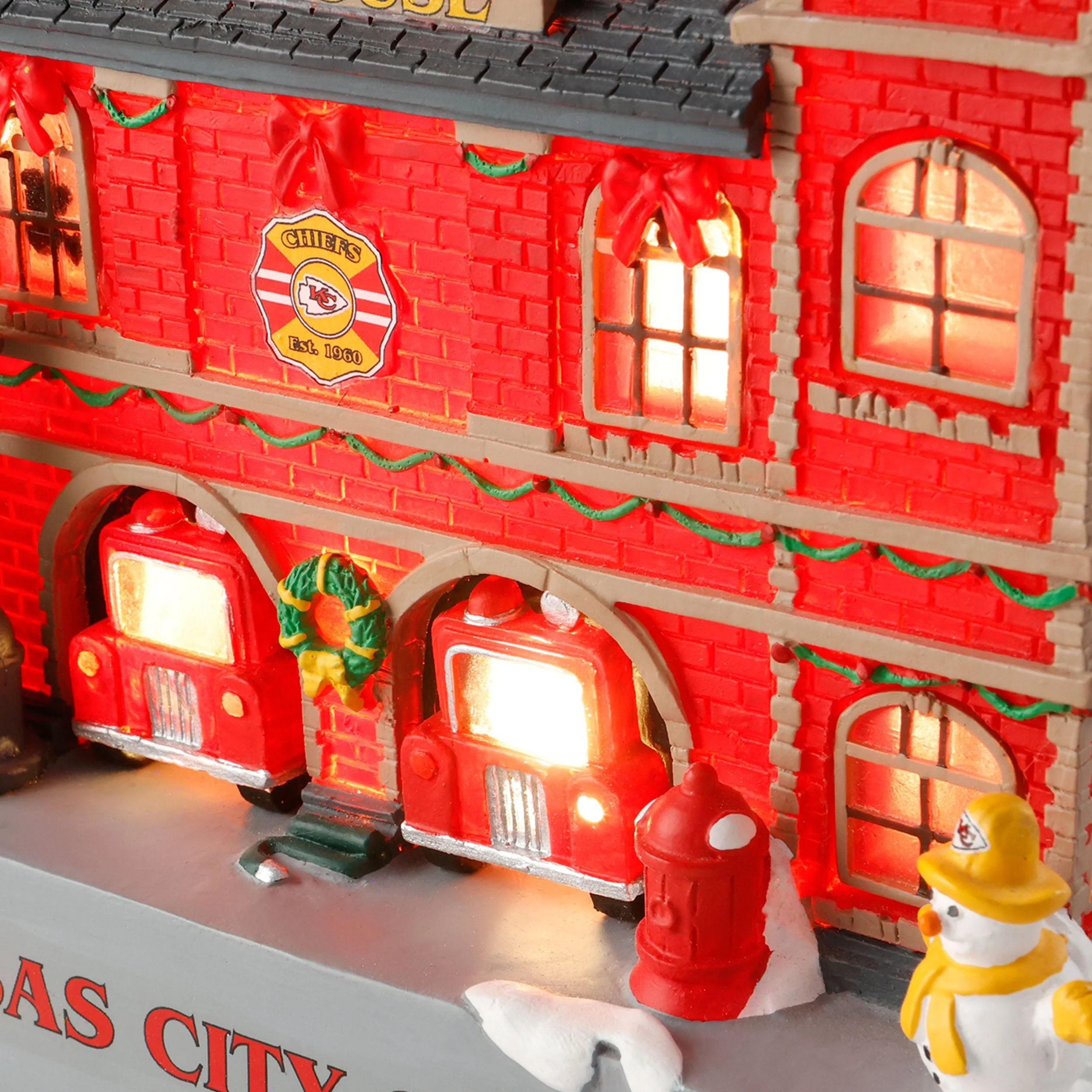 Kansas City Chiefs Light Up Resin Team Firehouse - Image 3