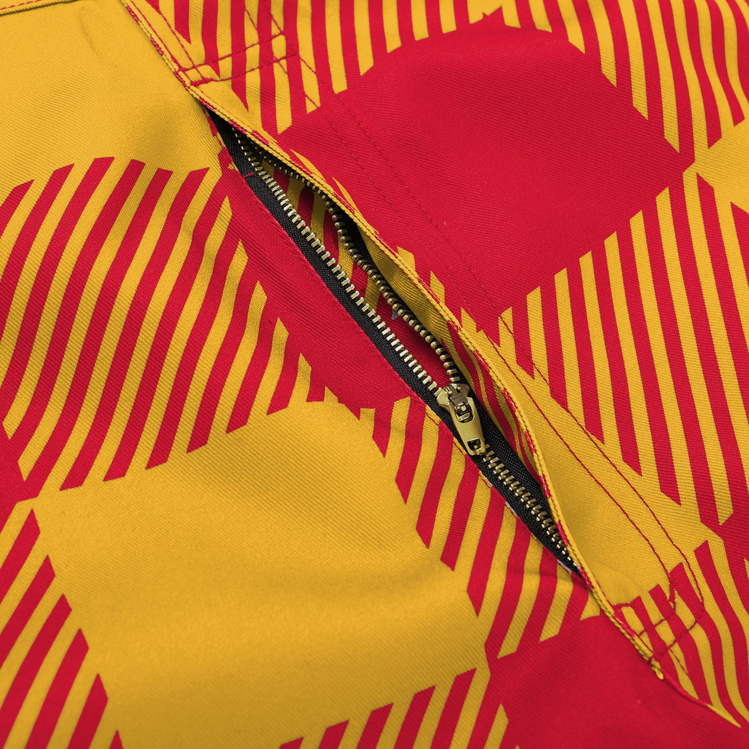 Kansas City Chiefs Mens Plaid Bib Overalls - Image 6