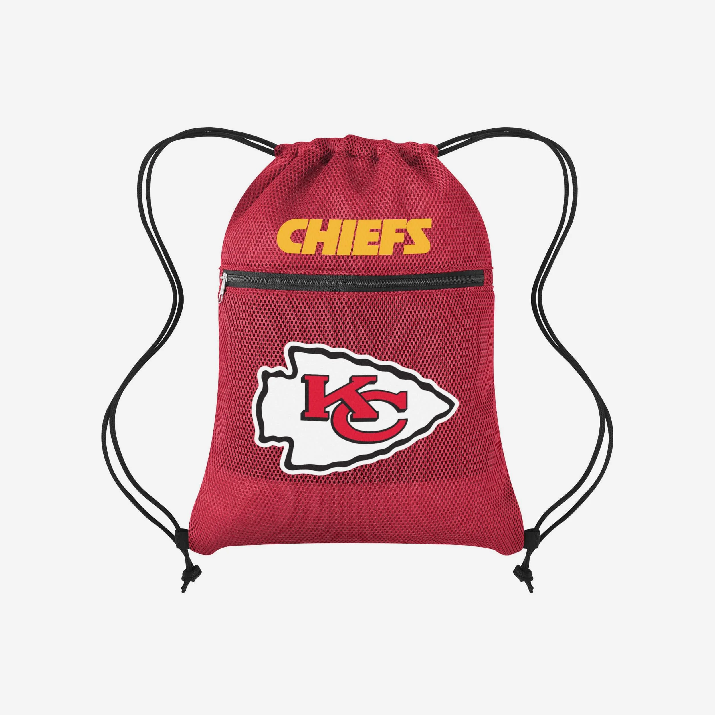 Kansas City Chiefs Mesh Pocket Drawstring Backpack