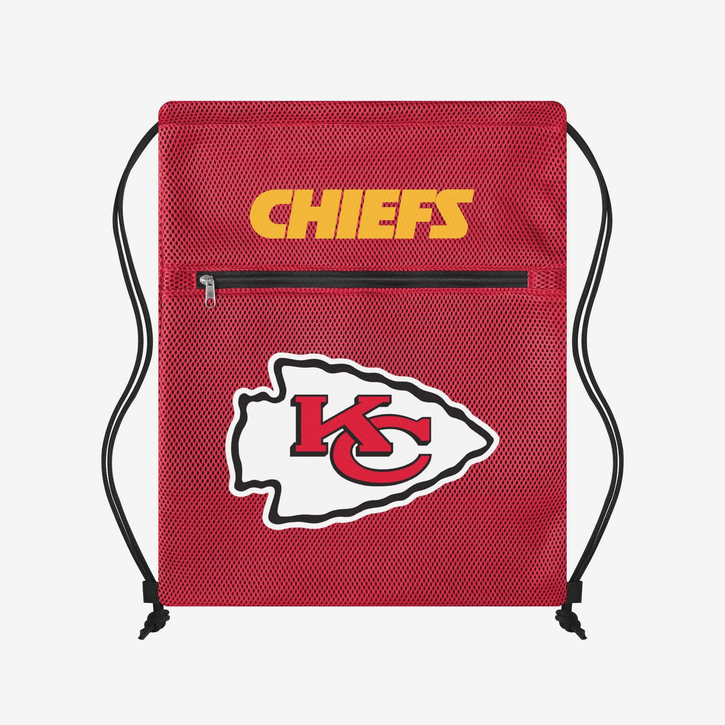 Kansas City Chiefs Mesh Pocket Drawstring Backpack - Image 2