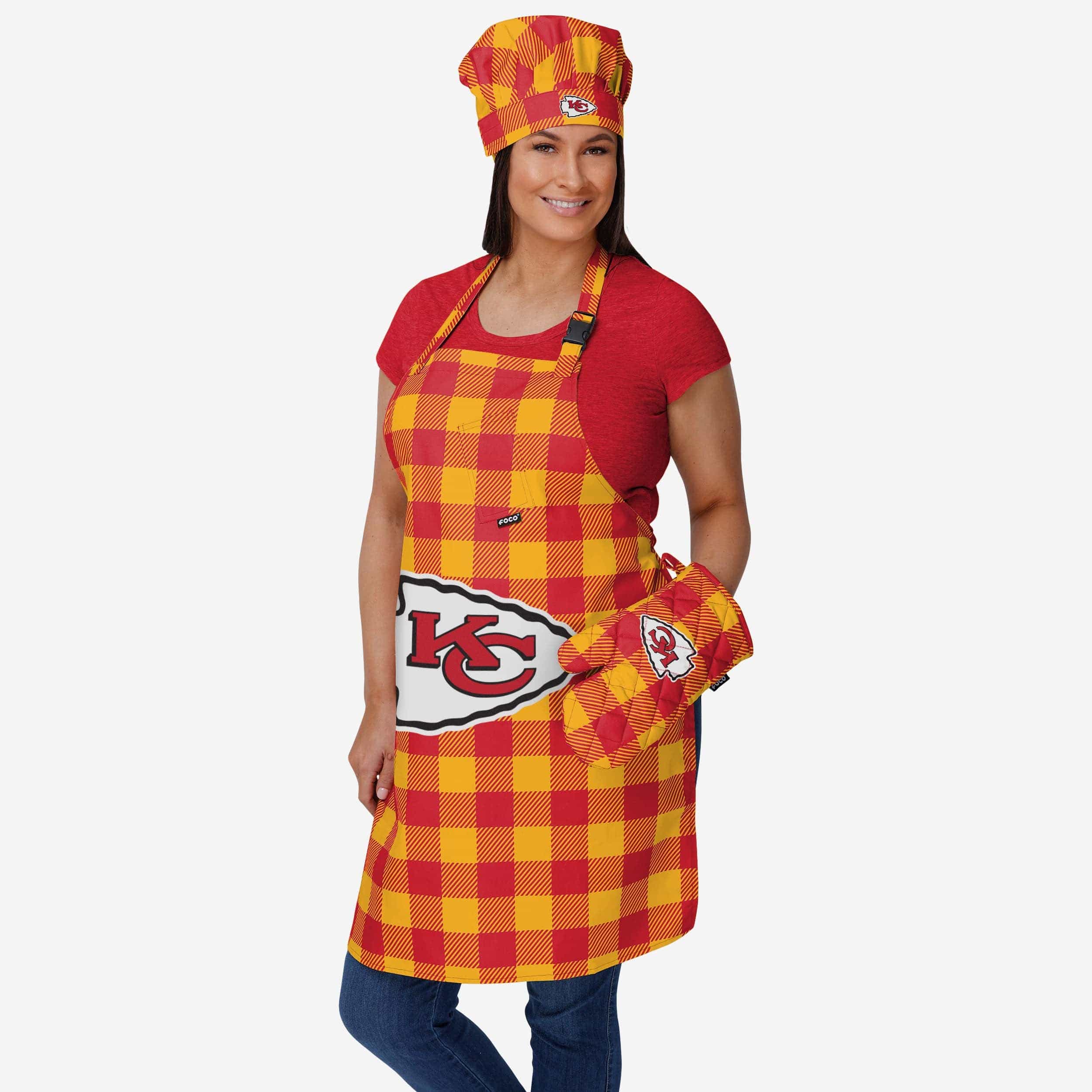 Kansas City Chiefs Plaid Chef Set - Image 2