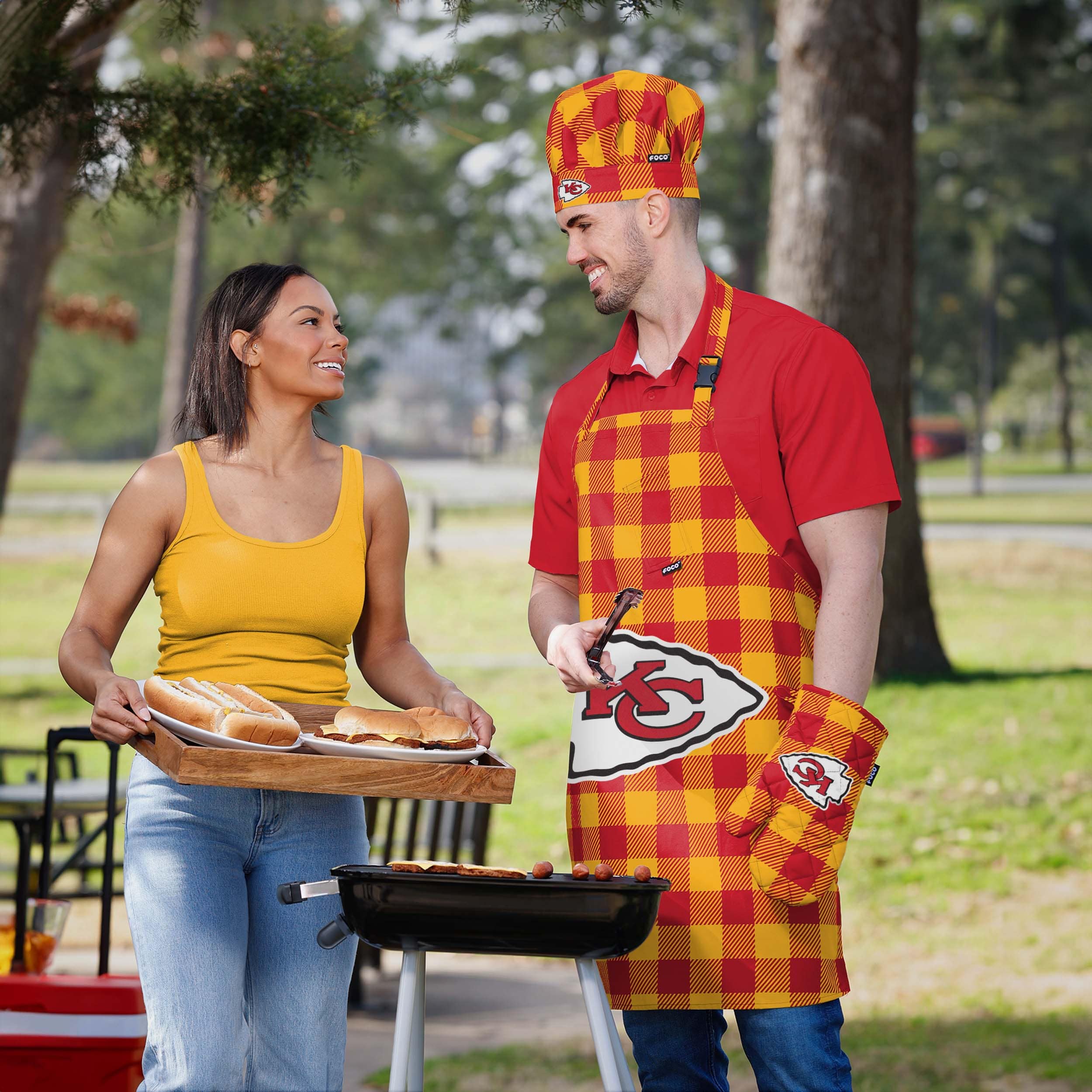 Kansas City Chiefs Plaid Chef Set - Image 5