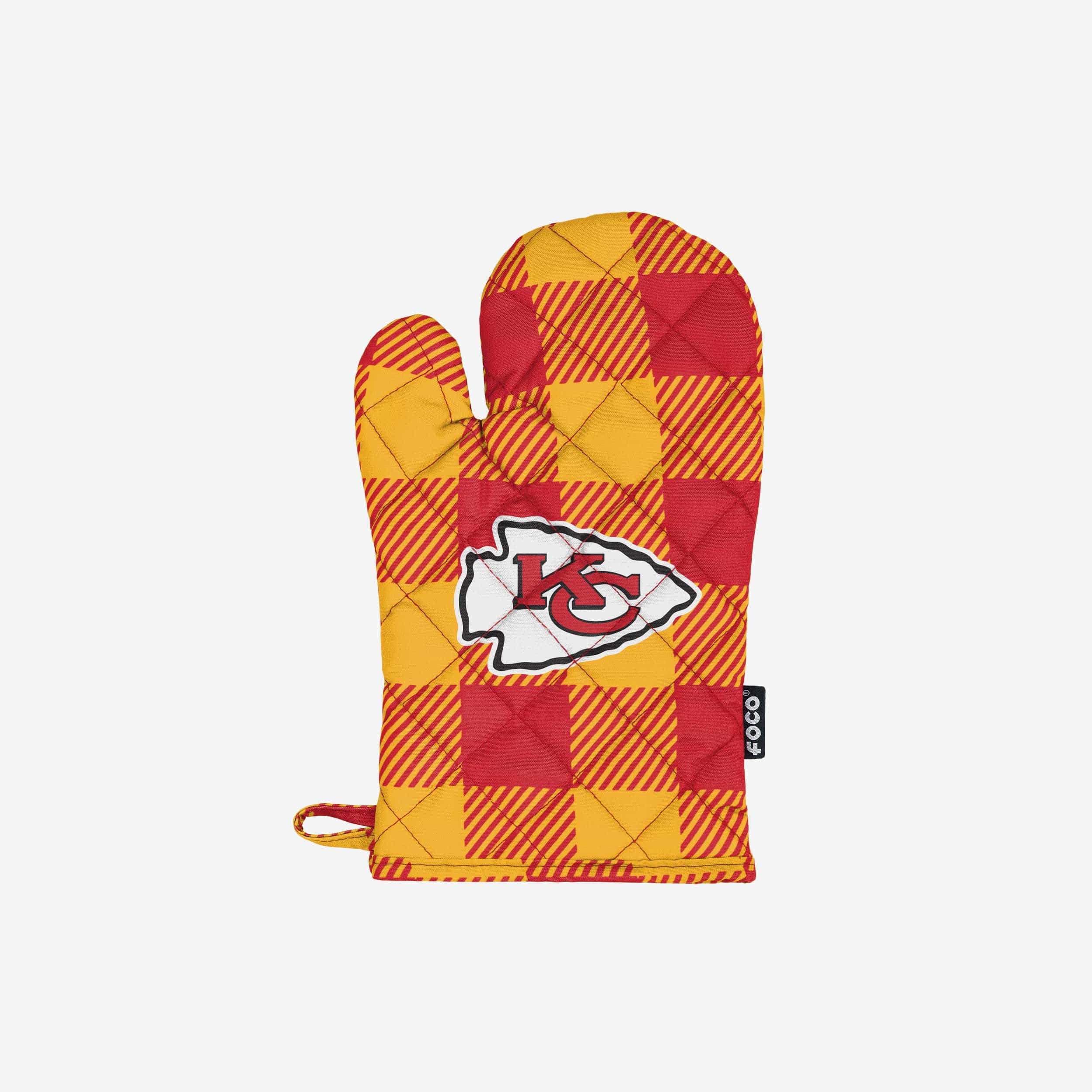 Kansas City Chiefs Plaid Oven Mitt