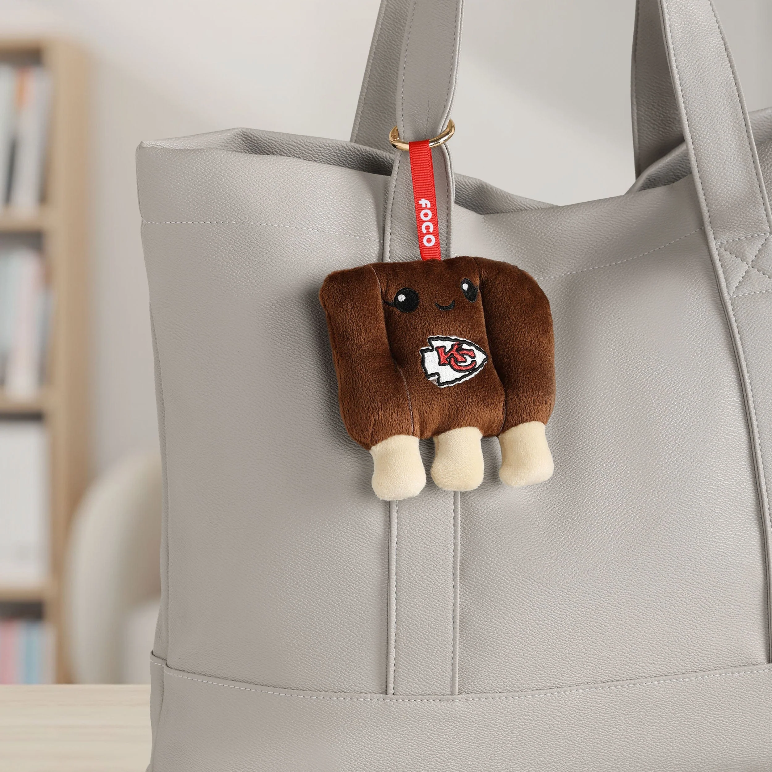 Kansas City Chiefs Plush Food Bag Charm Keychain - Image 2