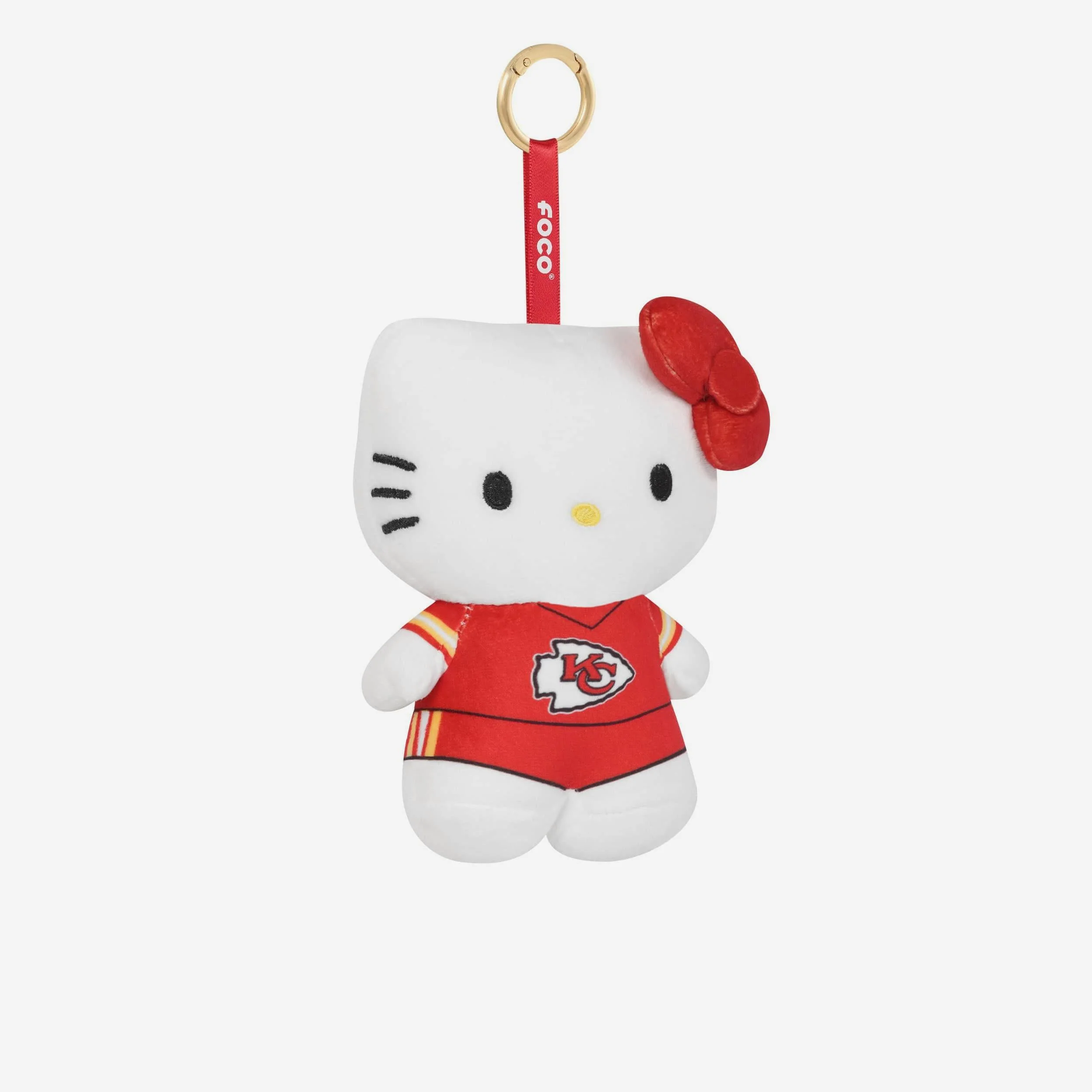 Kansas City Chiefs Plush Hello Kitty® Bag Charm Keychain - Image 3