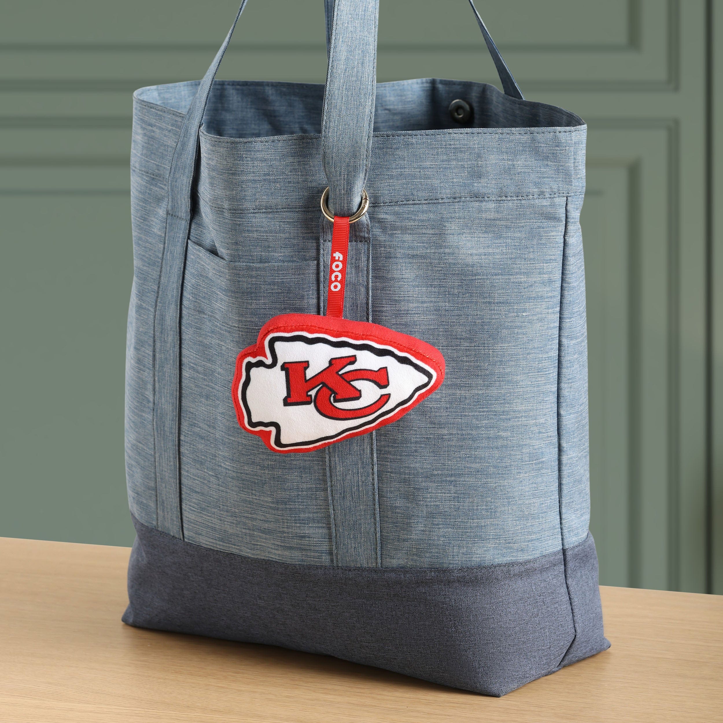 Kansas City Chiefs Plush Team Logo Bag Charm Keychain - Image 2