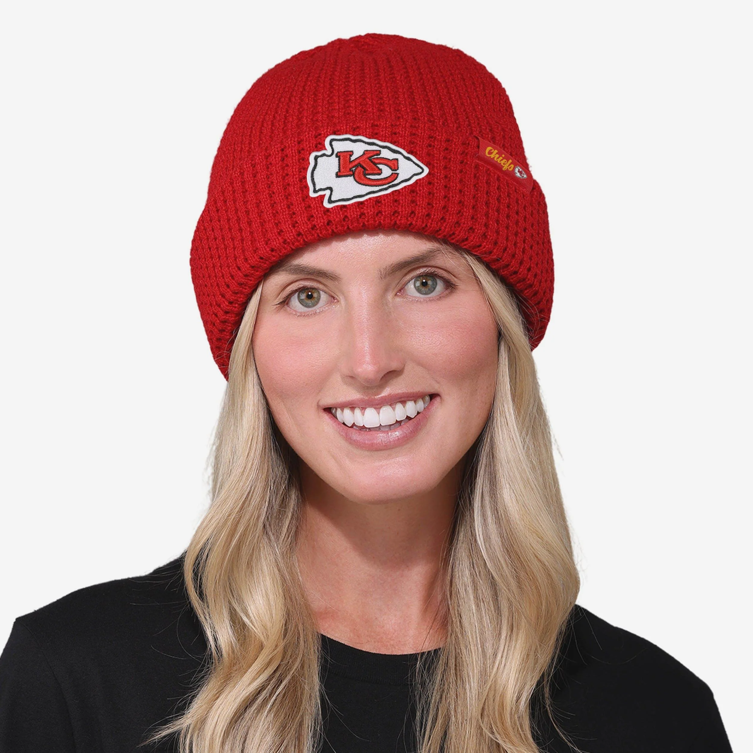 Kansas City Chiefs Primary Logo Waffle Beanie - Image 3