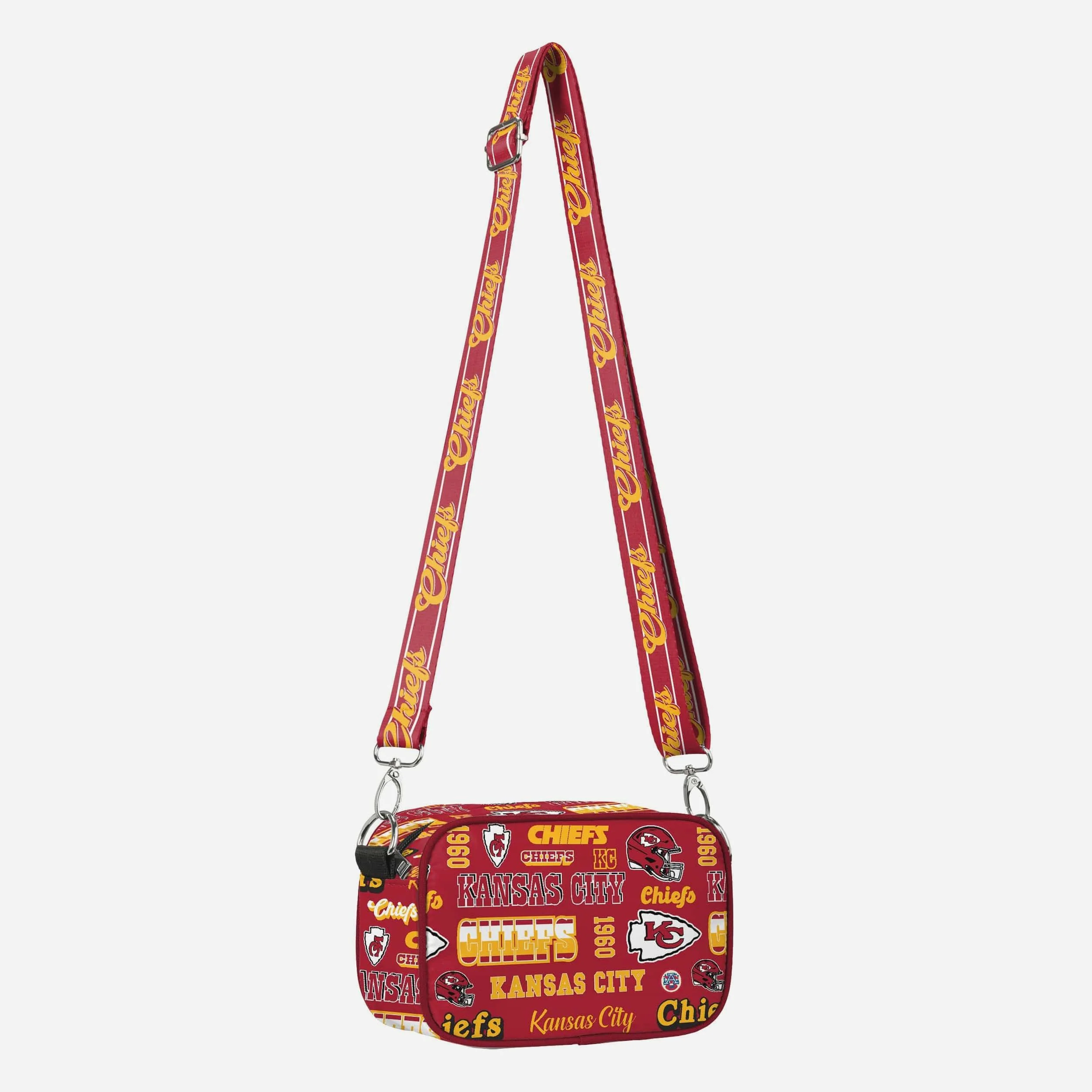 Kansas City Chiefs Repeat Retro Print Nylon Crossbody Bag - Image 4