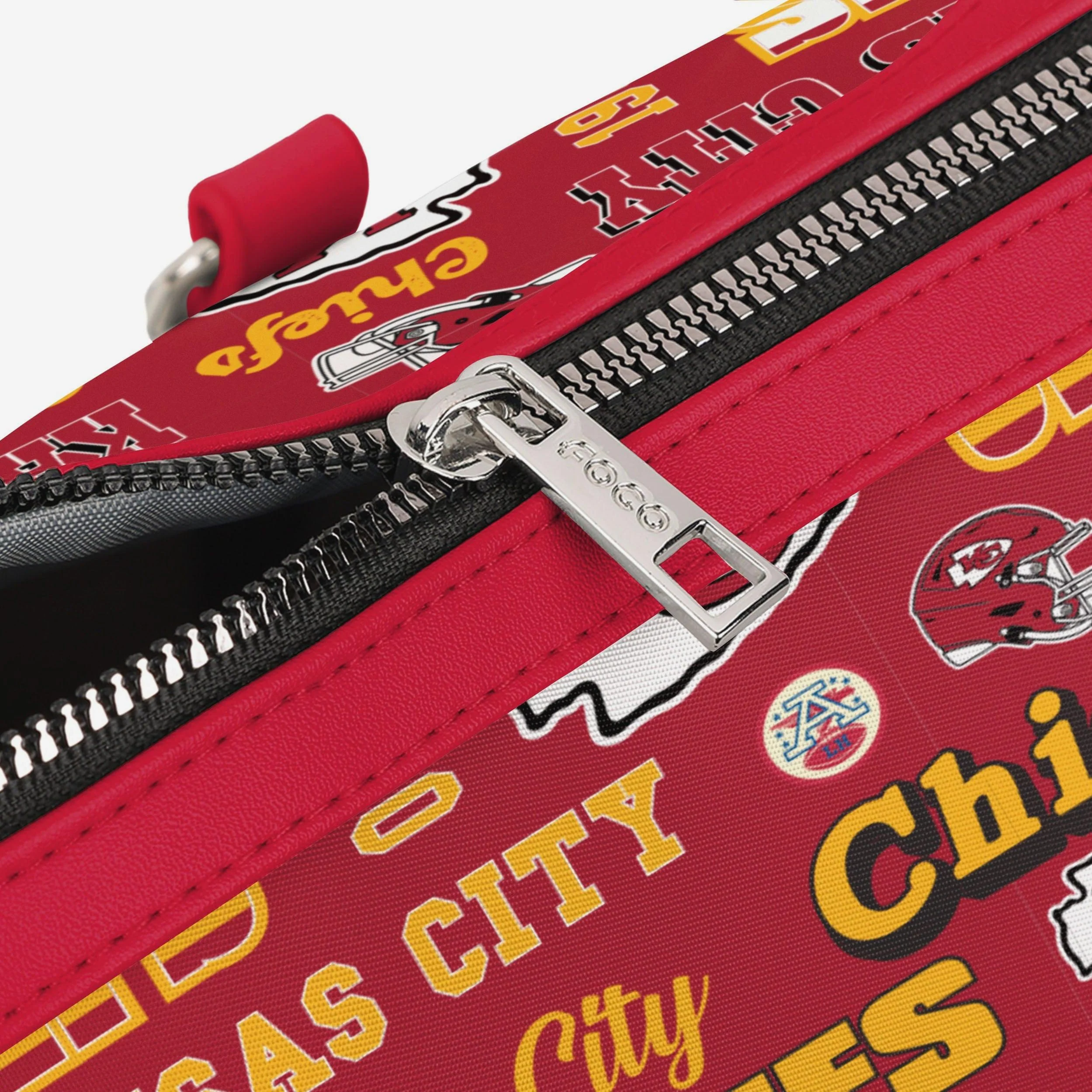 Kansas City Chiefs Repeat Retro Print Nylon Medium Barrel Bag - Image 5