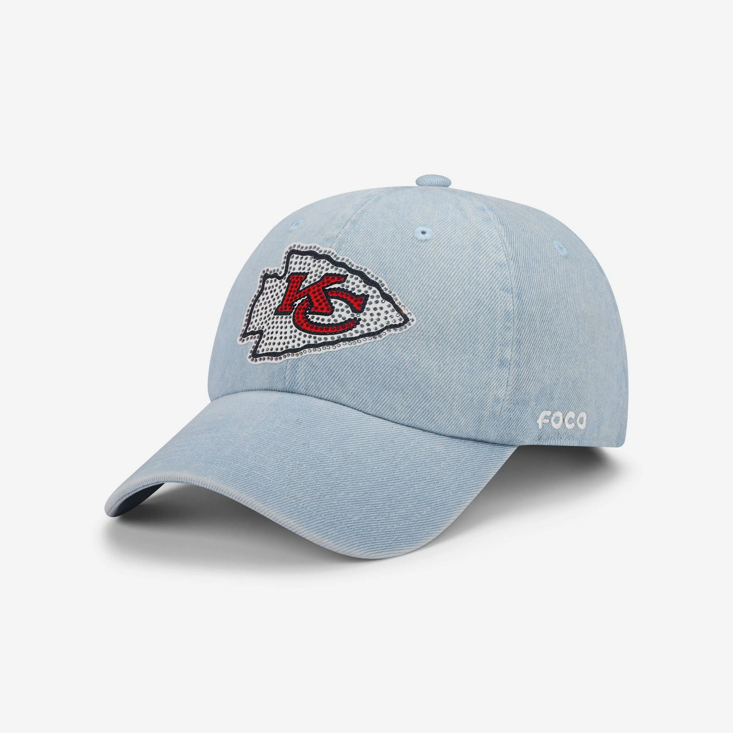 Kansas City Chiefs Rhinestone Logo Denim Casual Cap