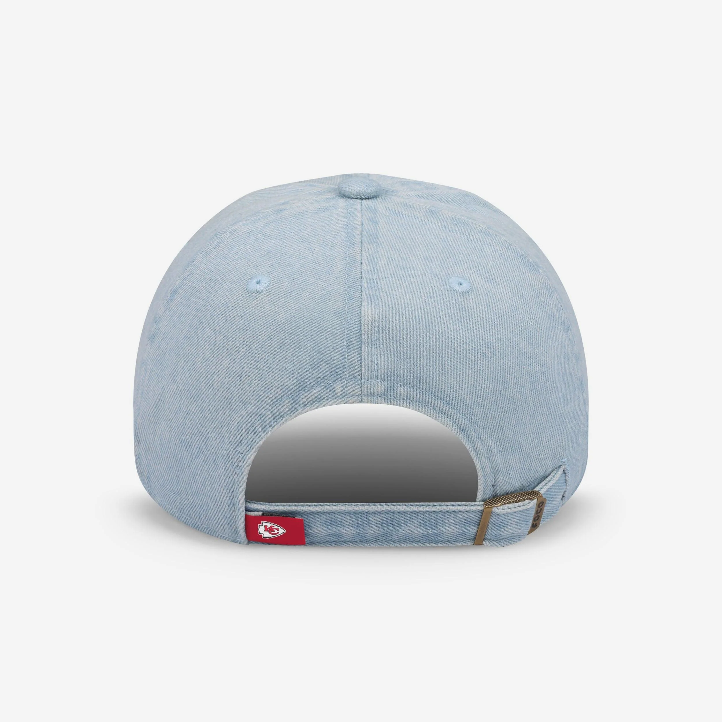 Kansas City Chiefs Rhinestone Logo Denim Casual Cap - Image 4