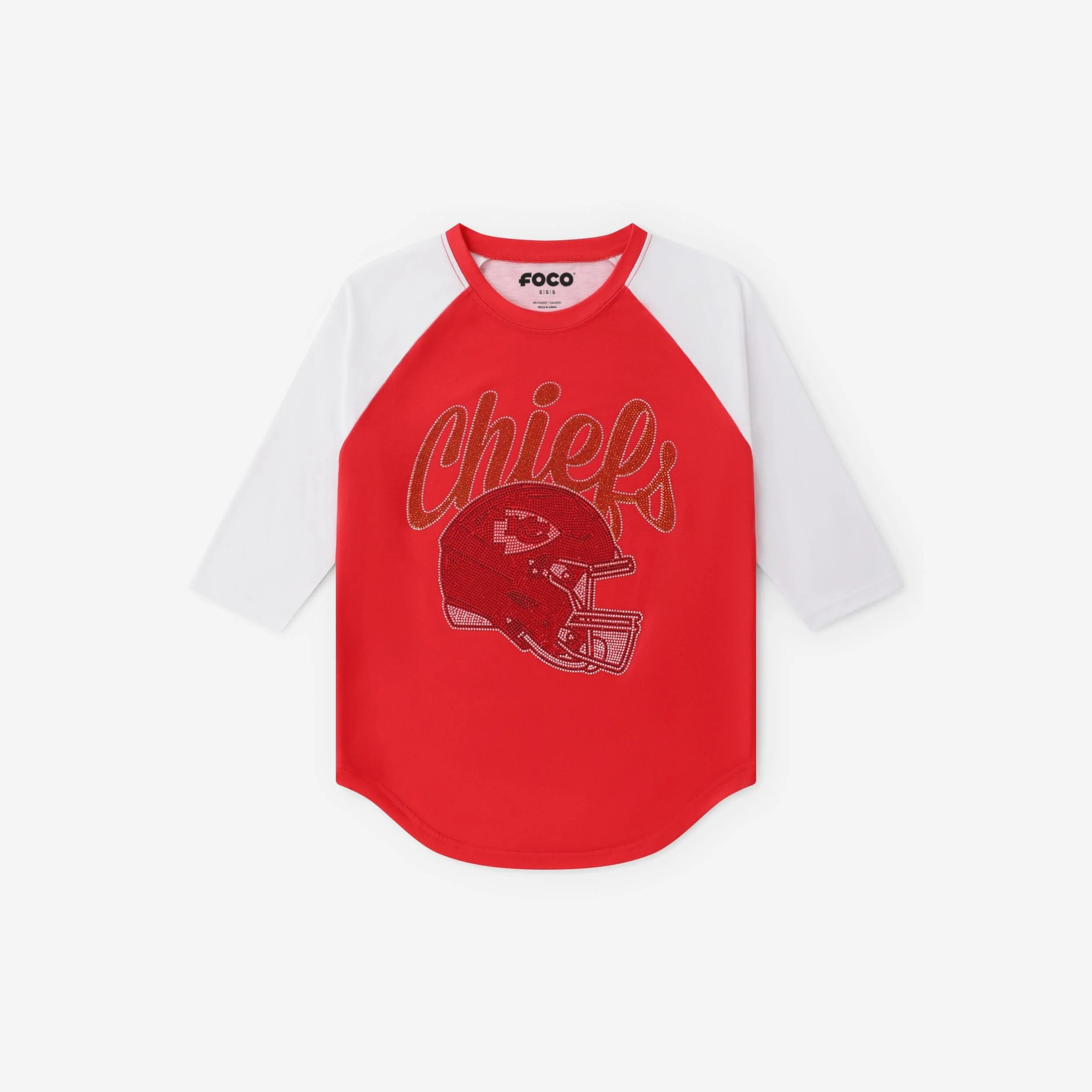 Kansas City Chiefs Rhinestone Raglan T-Shirt - Image 4
