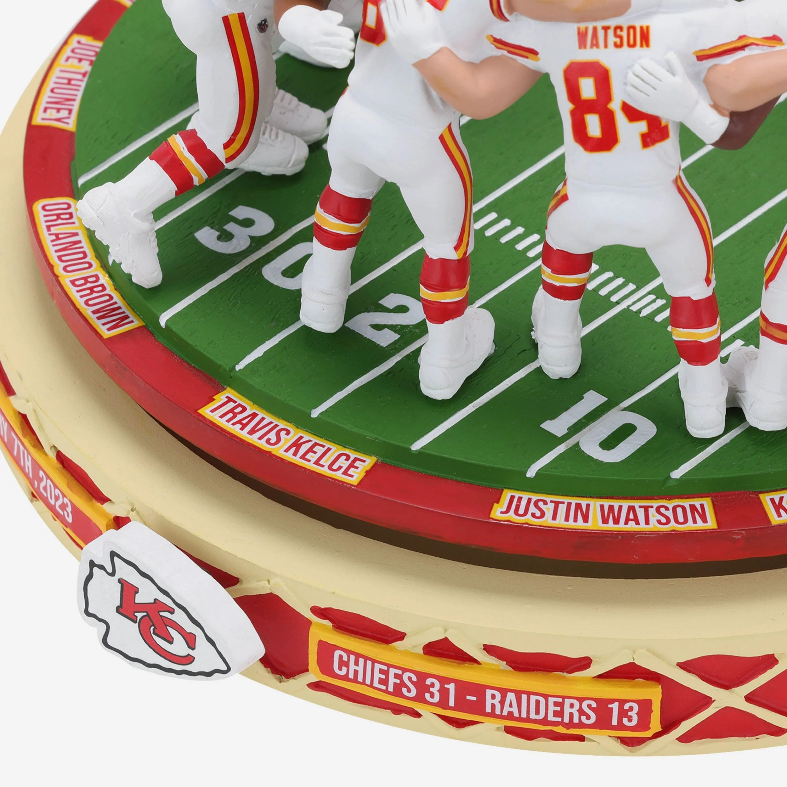 Kansas City Chiefs Ring Around The Rosie Spinner Mini Bobblehead Scene - Image 2