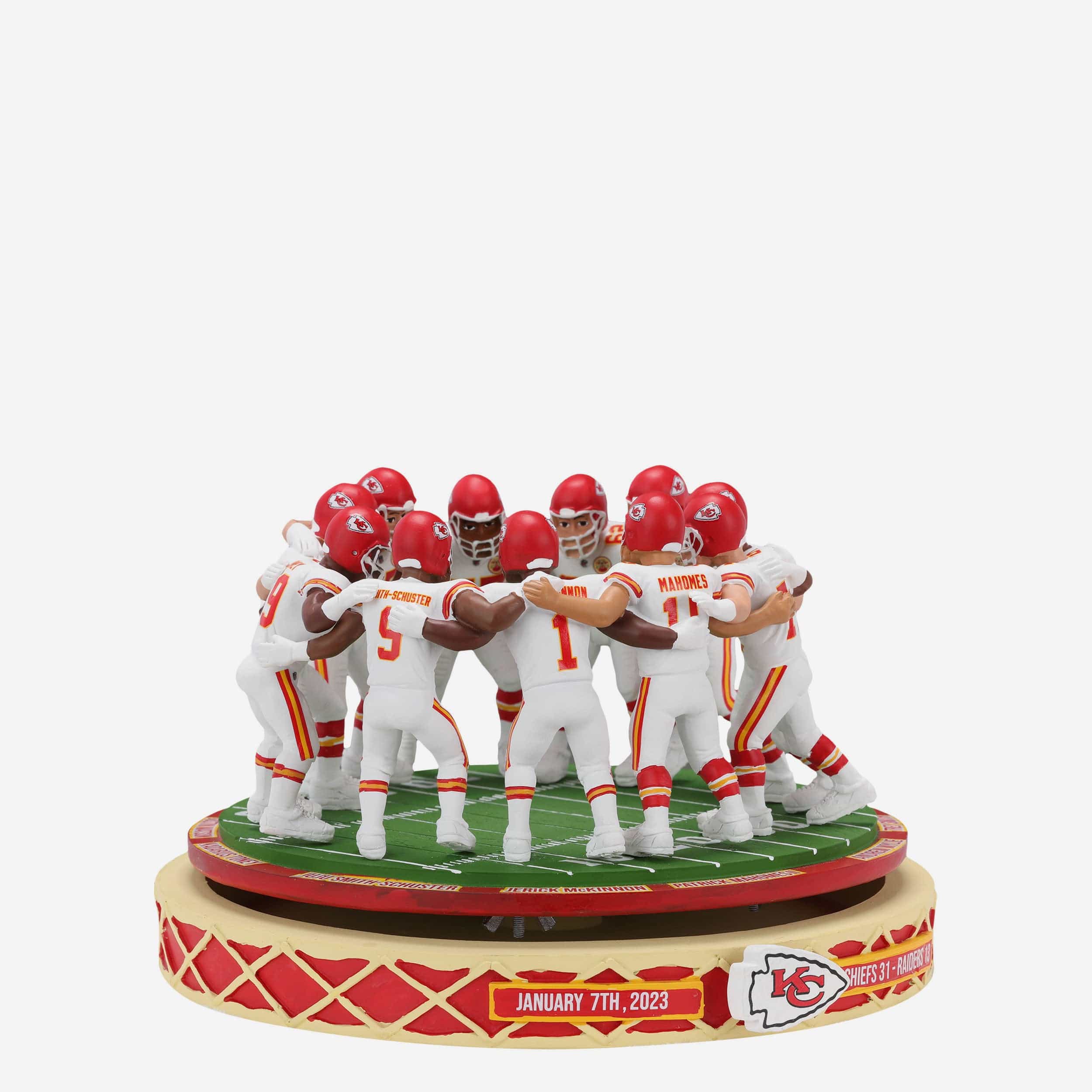Kansas City Chiefs Ring Around The Rosie Spinner Mini Bobblehead Scene - Image 3