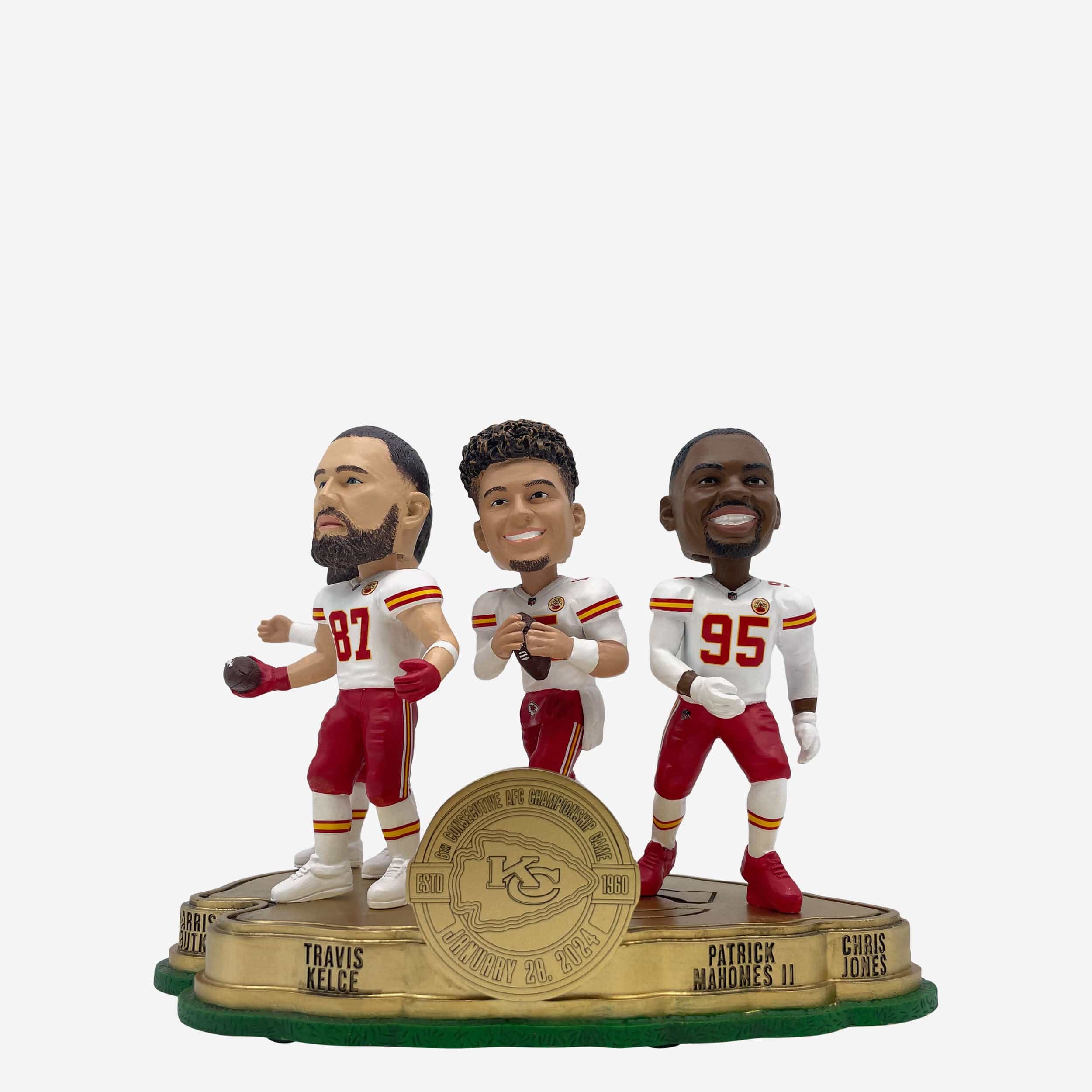 Kansas City Chiefs Sixth Consecutive AFC Championship Game Mini Bobblehead Scene