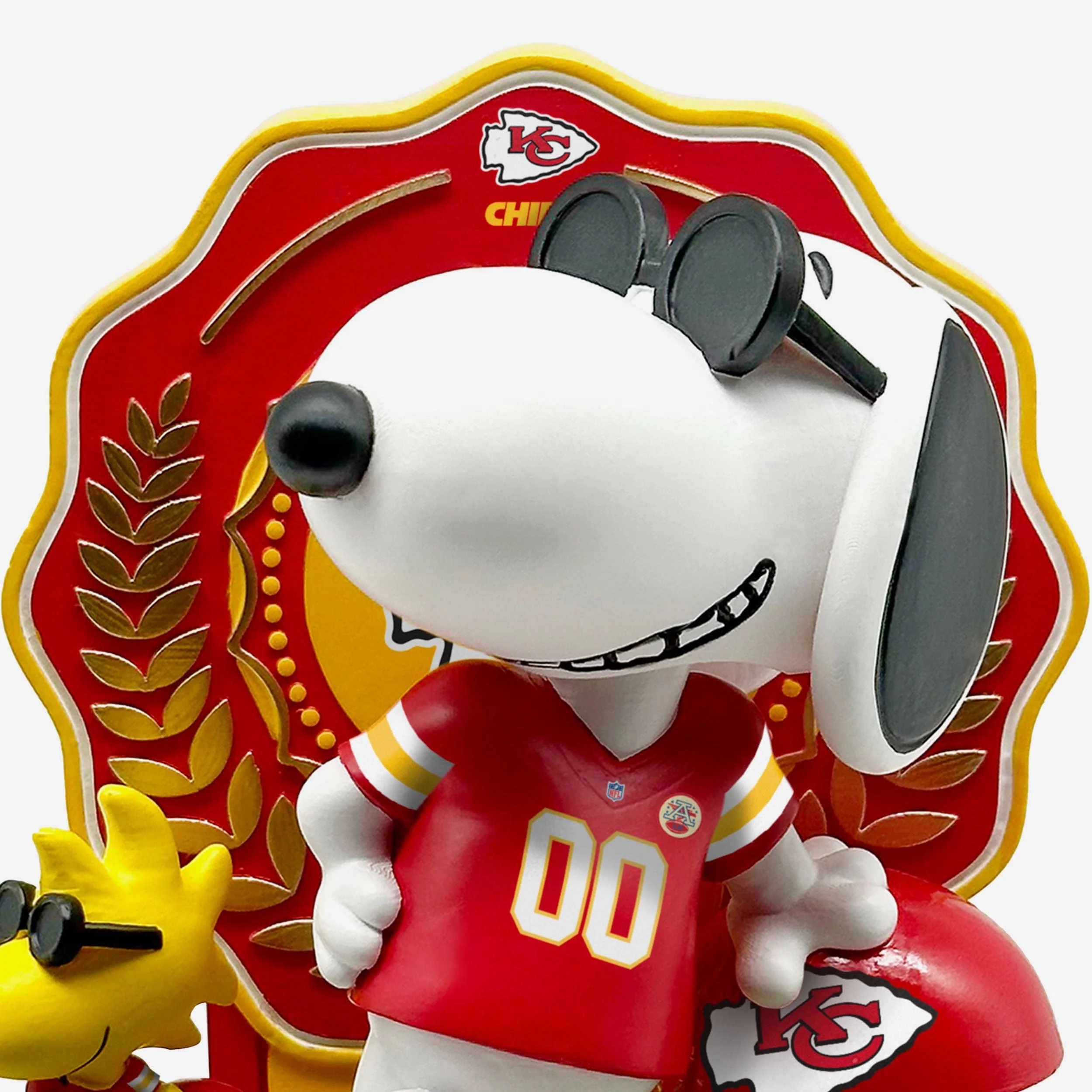 Kansas City Chiefs Snoopy & Woodstock Joe Cool Peanuts Dual Bobblehead - Image 2