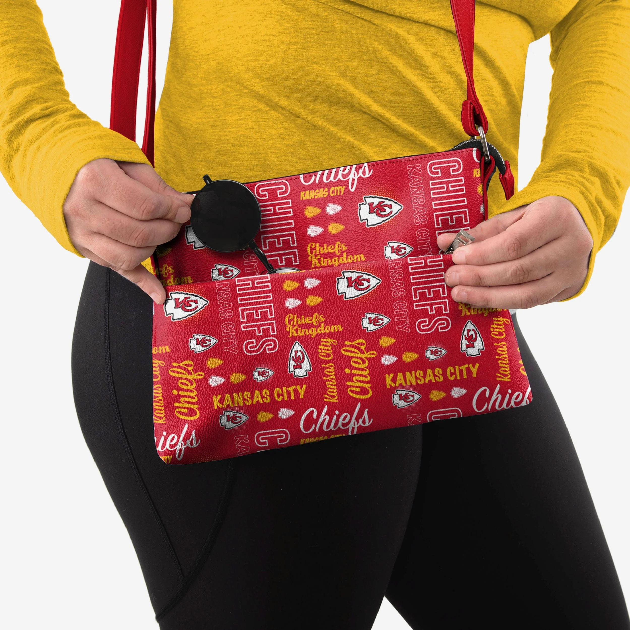 Kansas City Chiefs Spirited Style Printed Collection Foldover Tote Bag - Image 3