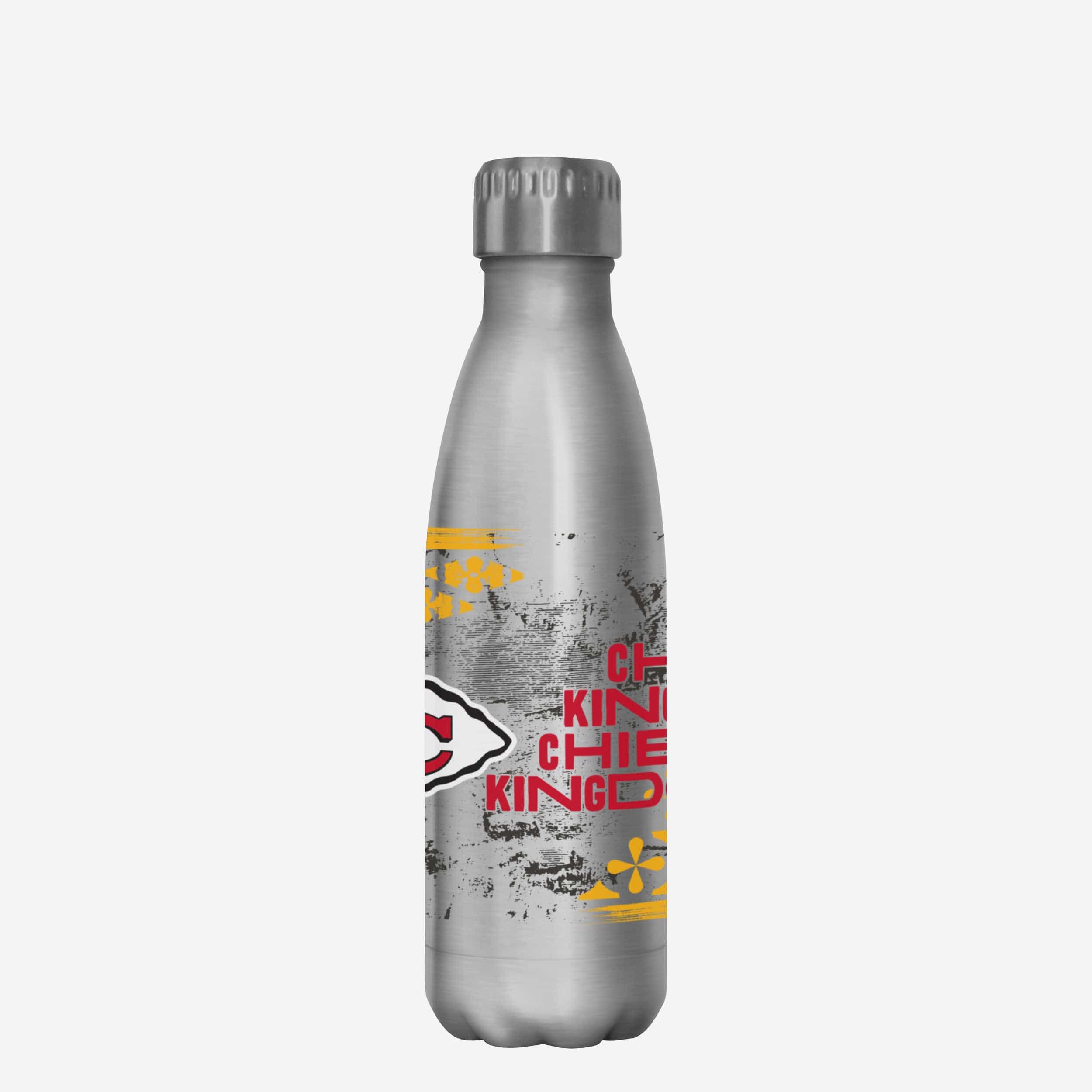 Kansas City Chiefs Super Bowl LIX Chiefs Kingdom Silver 17 oz Stainless Steel Bottle - Image 3