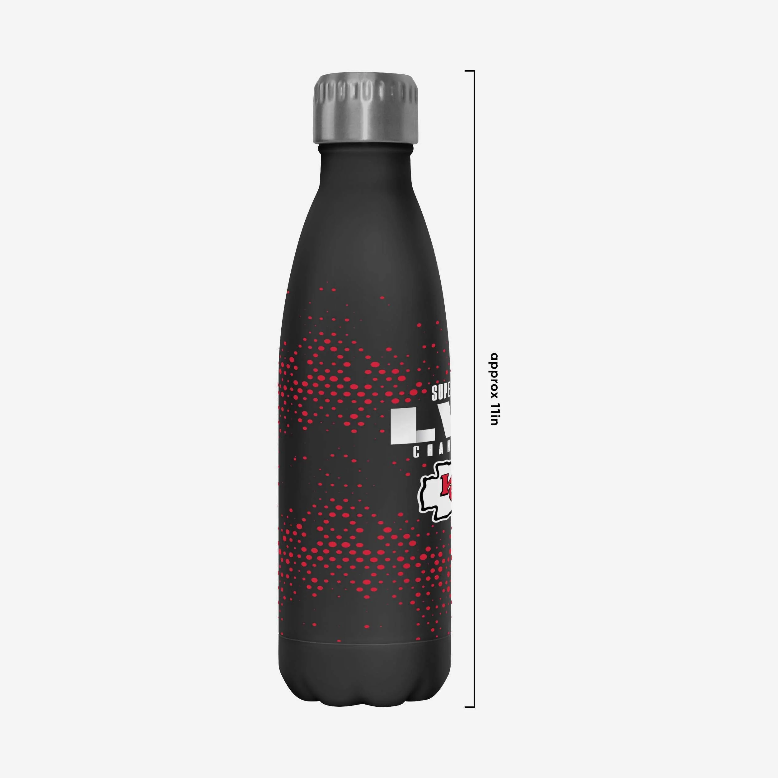 Kansas City Chiefs Super Bowl LVII Champions Black Digital 17 oz Stainless Steel Bottle - Image 4
