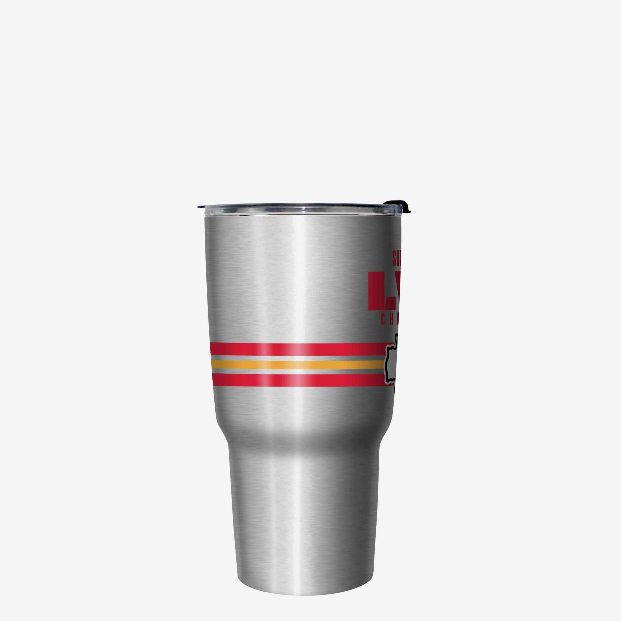 Kansas City Chiefs Super Bowl LVII Champions Metallic Team Stripe 27 oz Stainless Steel Tumbler - Image 3