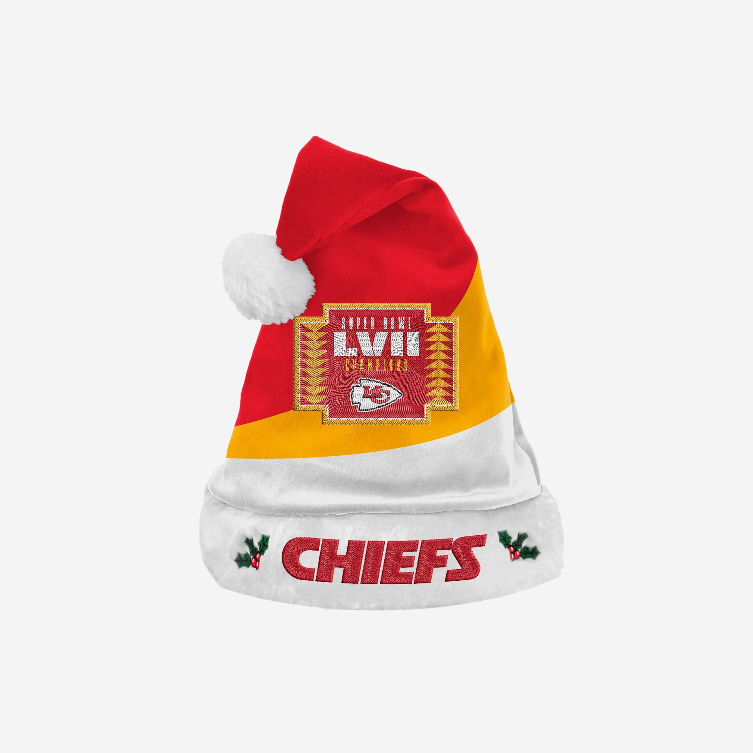 Kansas City Chiefs Super Bowl LVII Champions Santa Hat