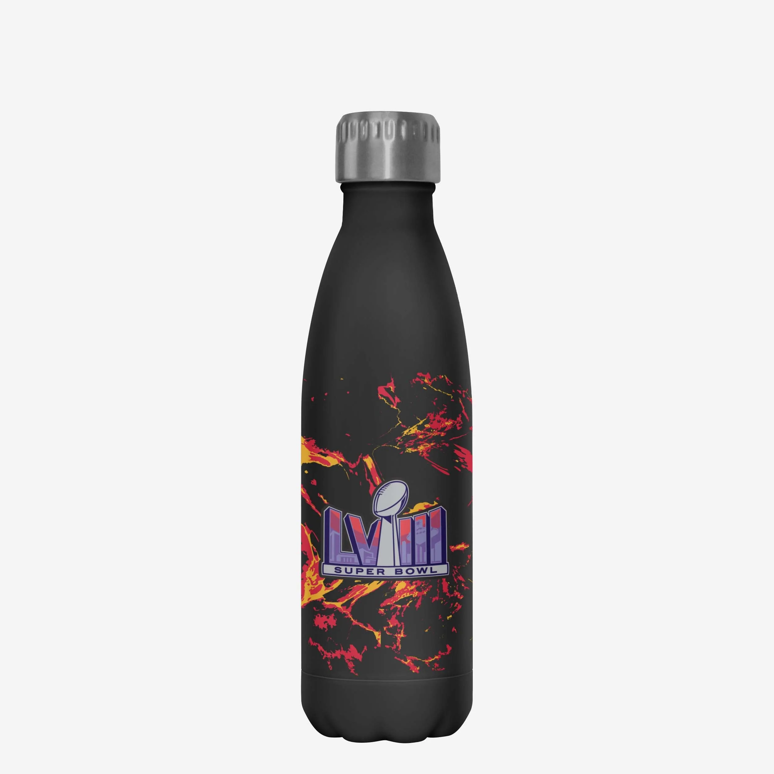 Kansas City Chiefs Super Bowl LVIII Champions Black Marble 17 oz Stainless Steel Bottle - Image 2