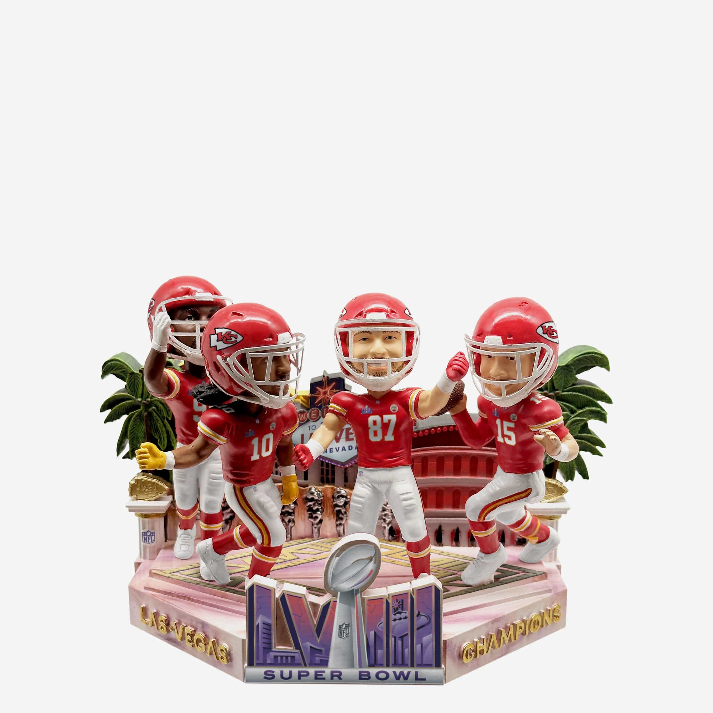 Kansas City Chiefs Super Bowl LVIII Champions Mini Bobblehead Scene