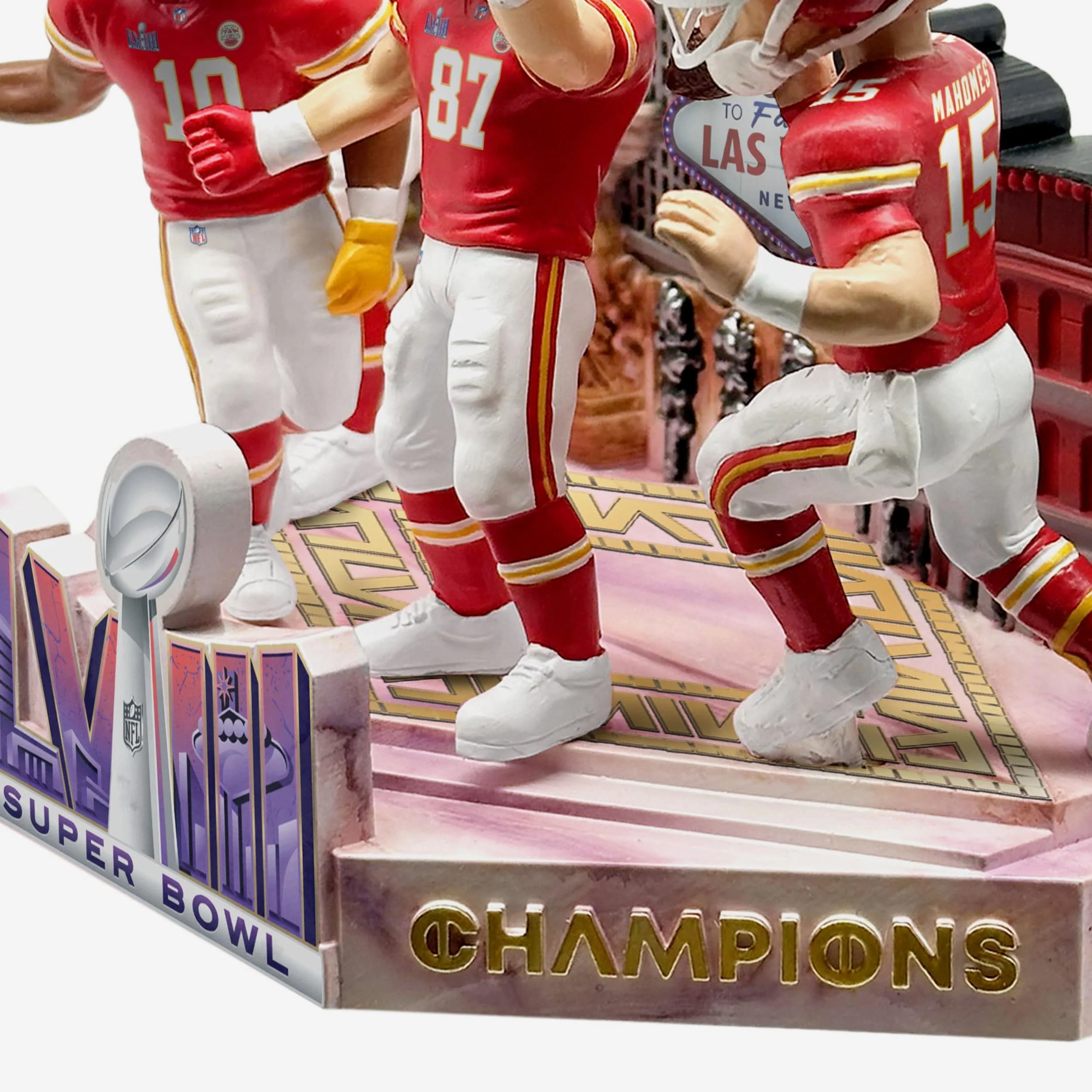 Kansas City Chiefs Super Bowl LVIII Champions Mini Bobblehead Scene - Image 3